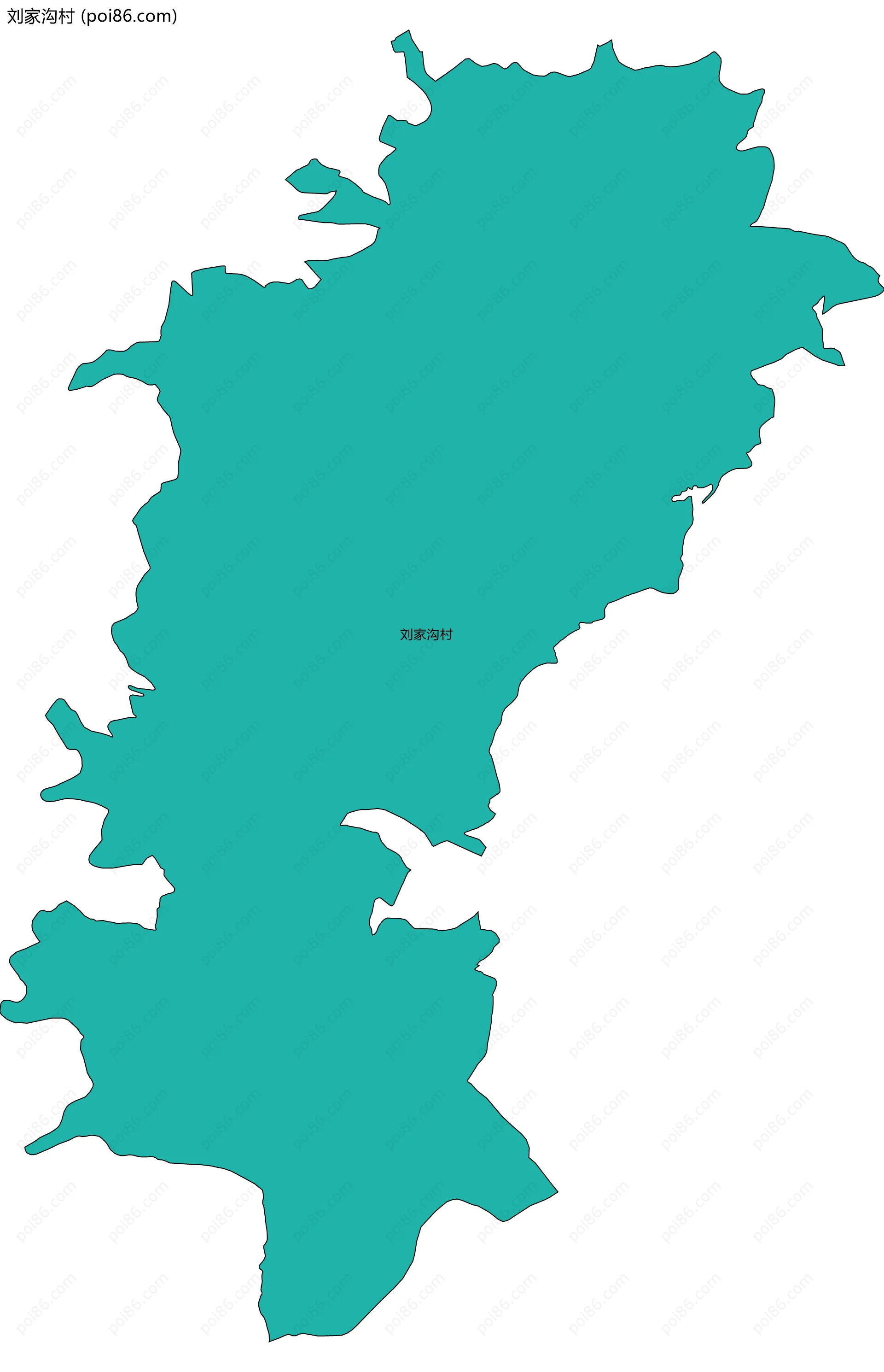 刘家沟村边界地图