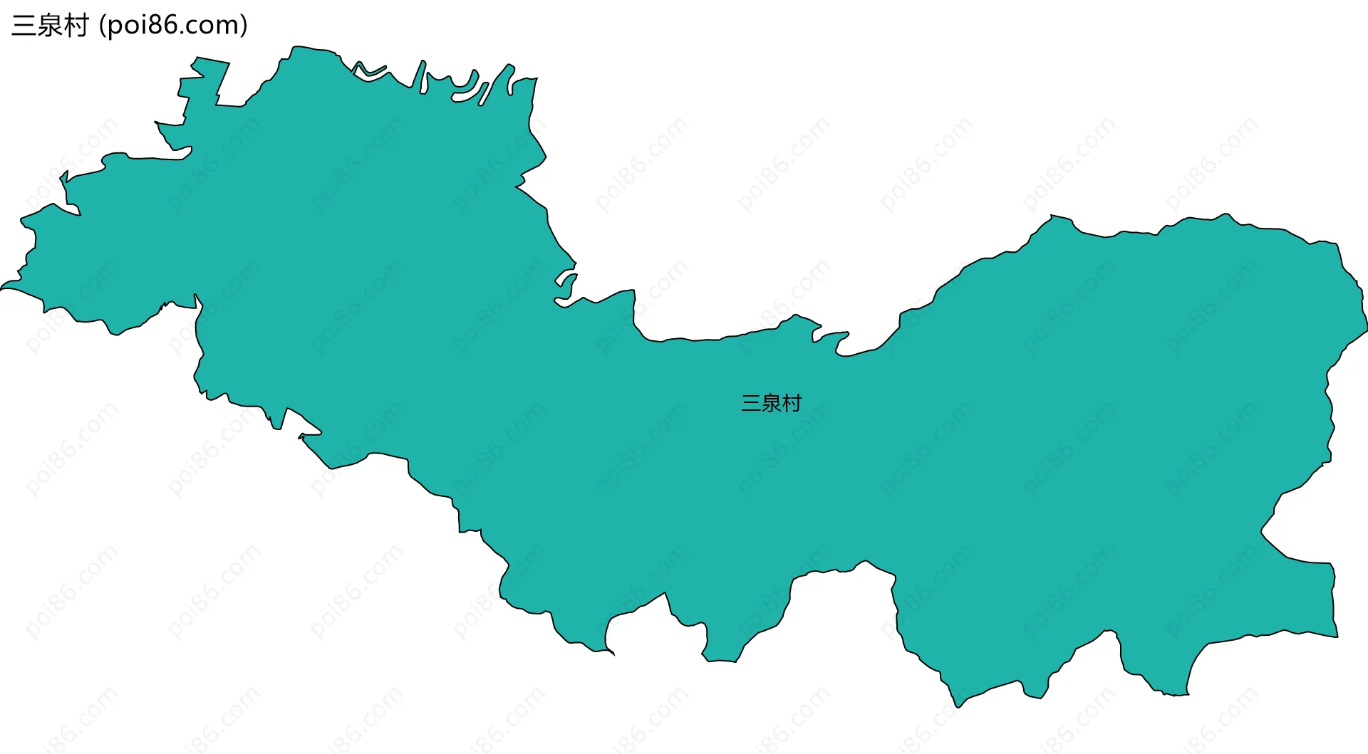 三泉村边界地图