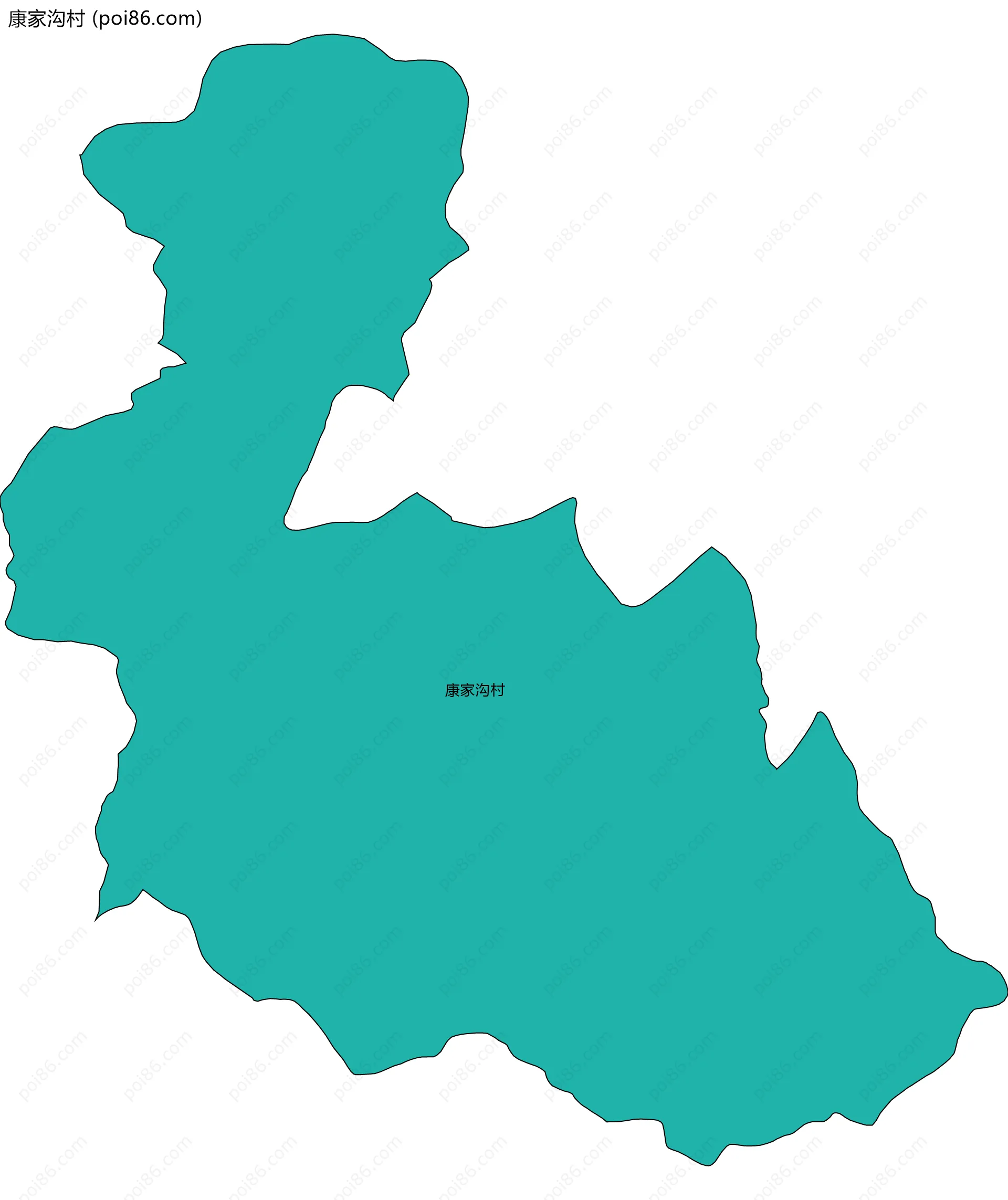 康家沟村边界地图