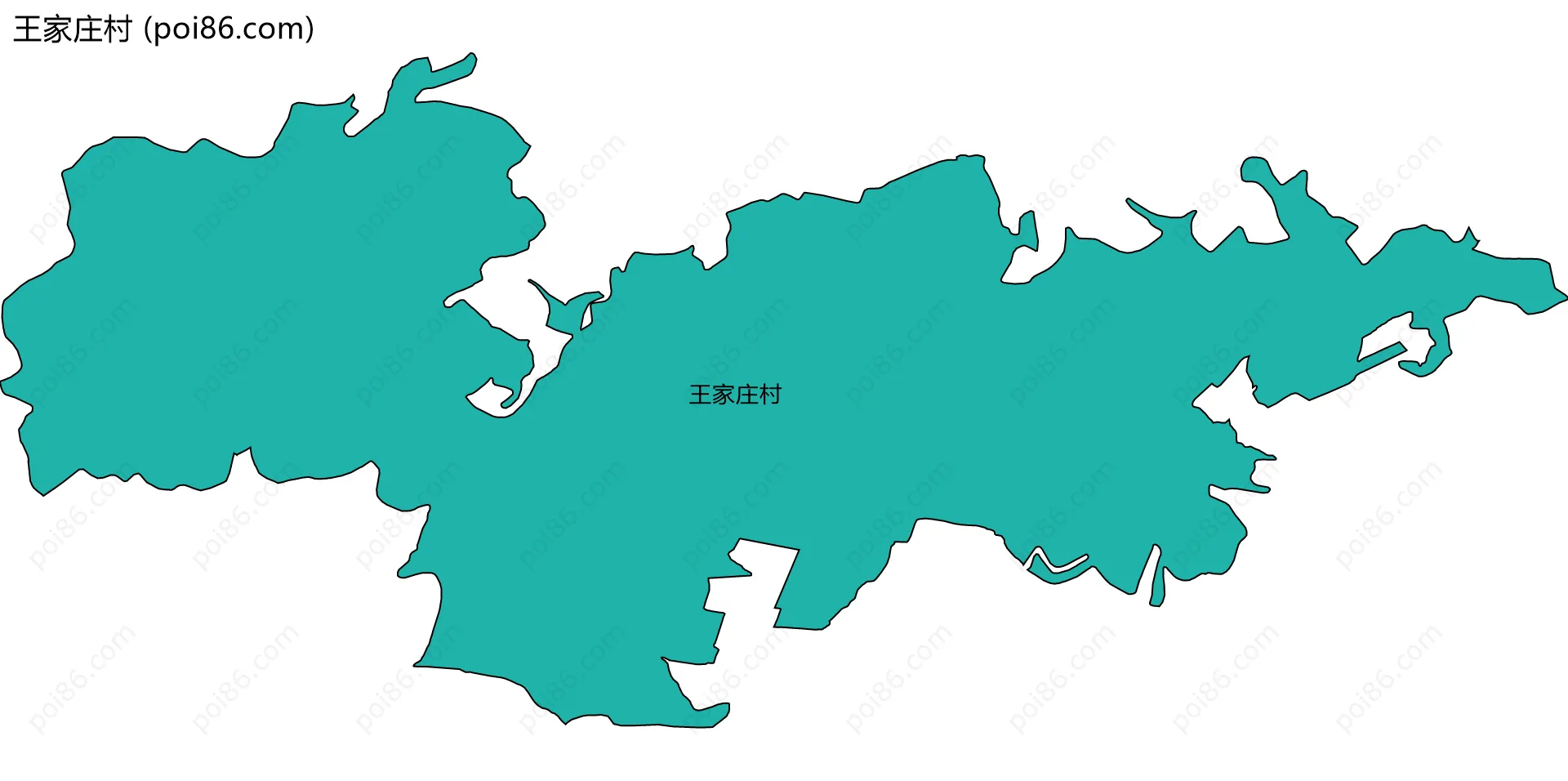 王家庄村边界地图