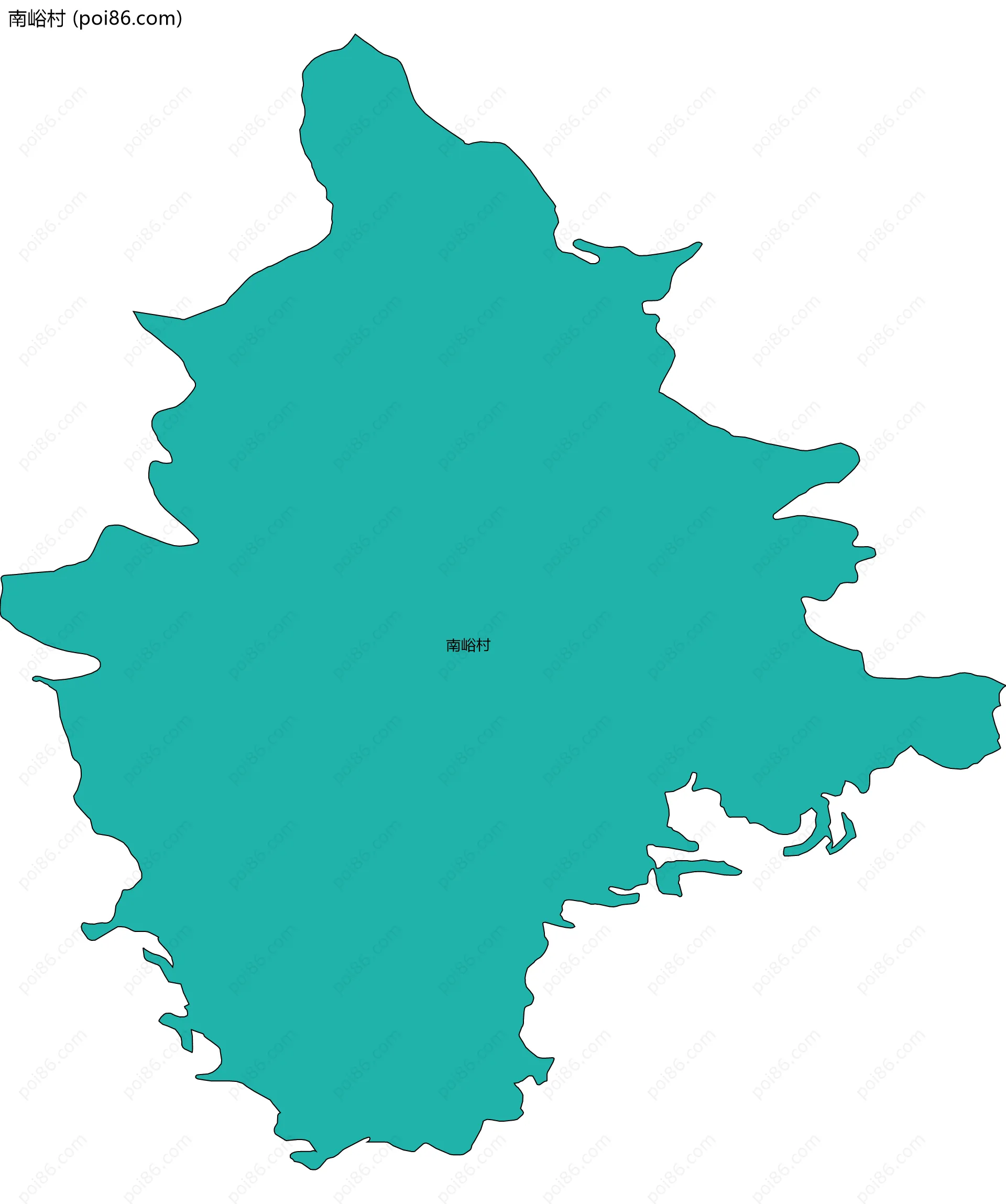 南峪村边界地图