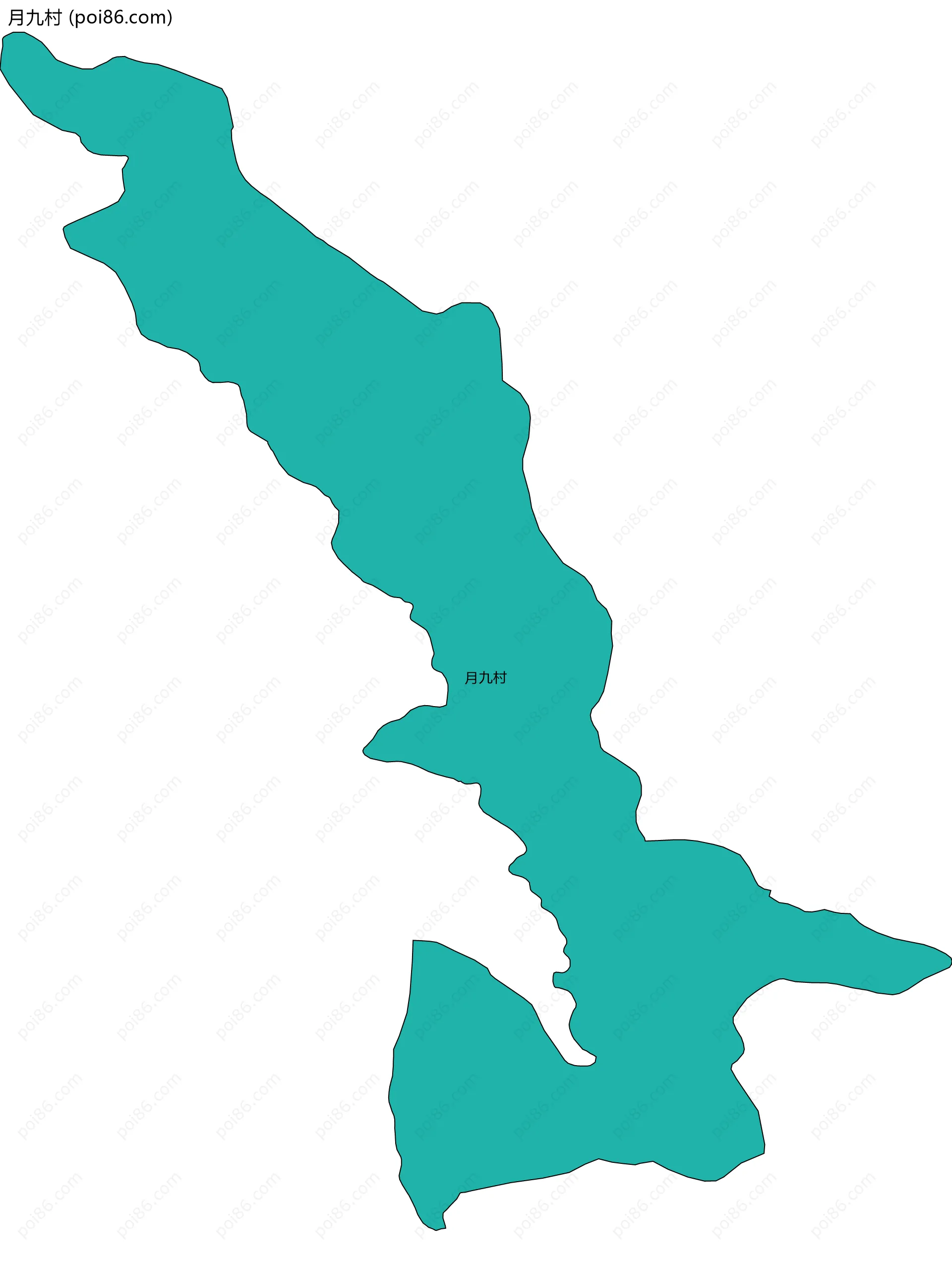 月九村边界地图