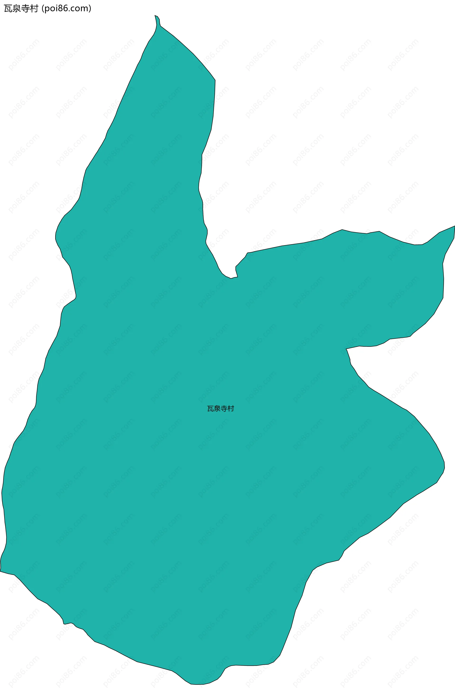 瓦泉寺村边界地图