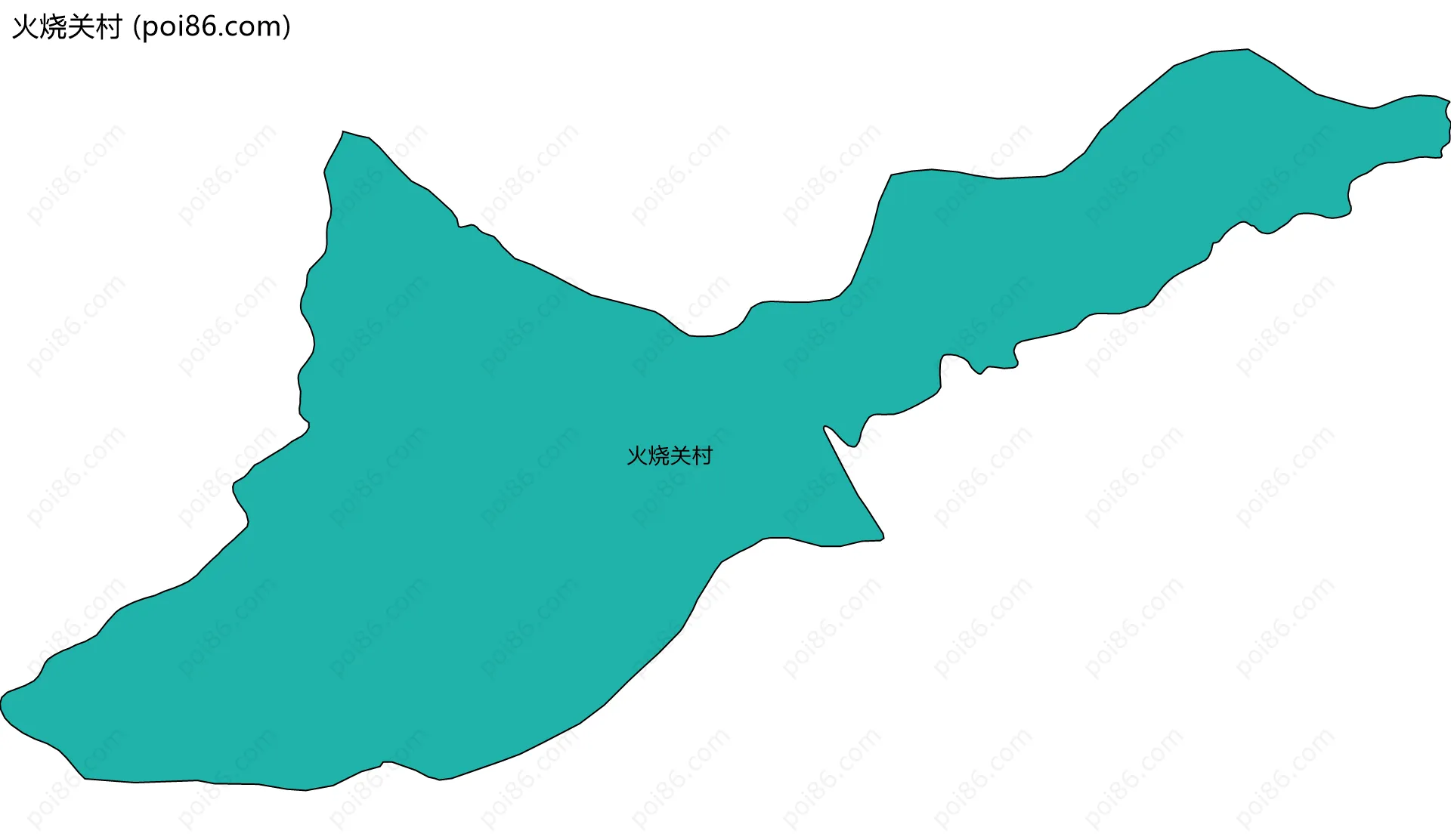 火烧关村边界地图