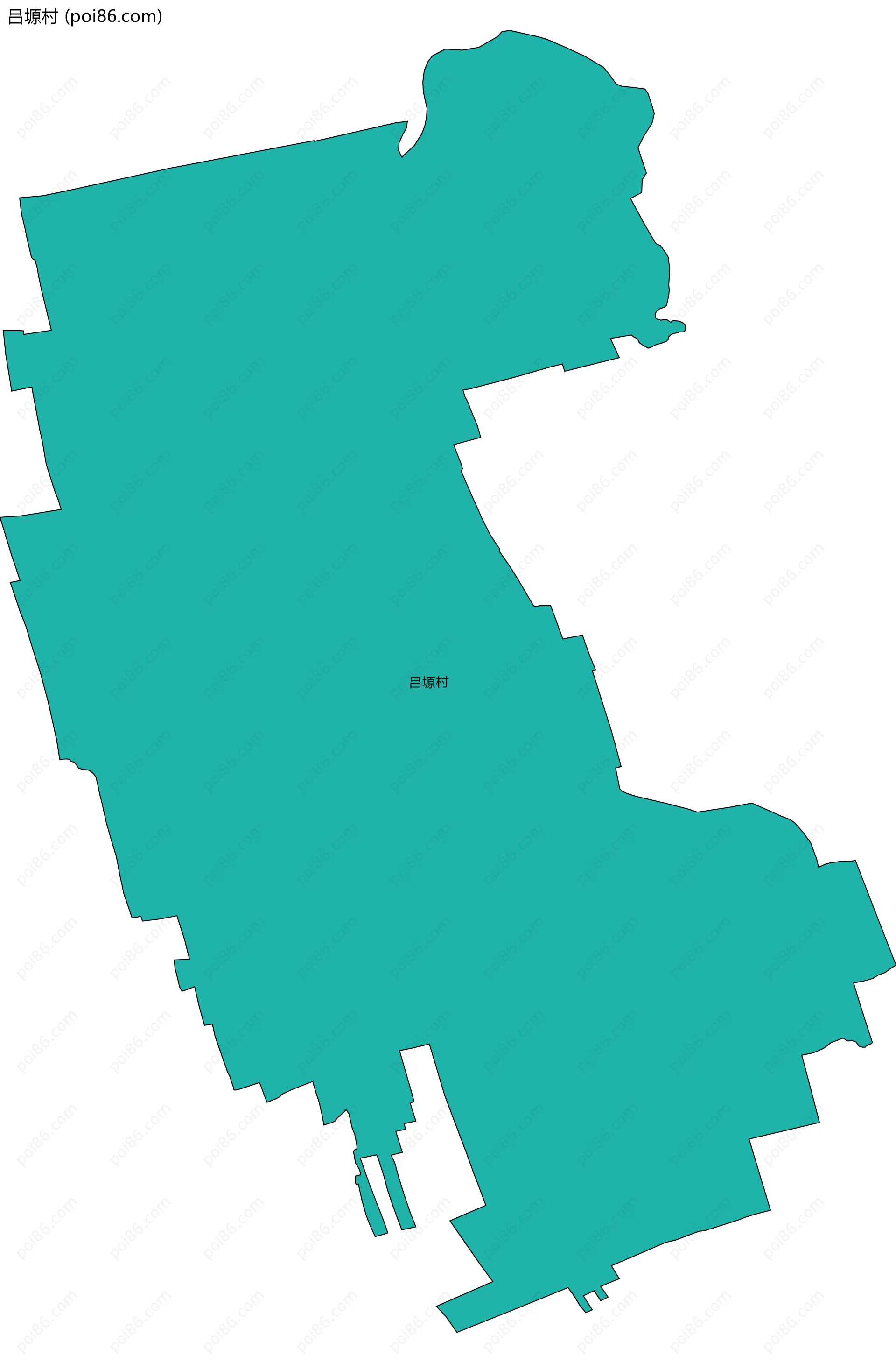 吕塬村边界地图