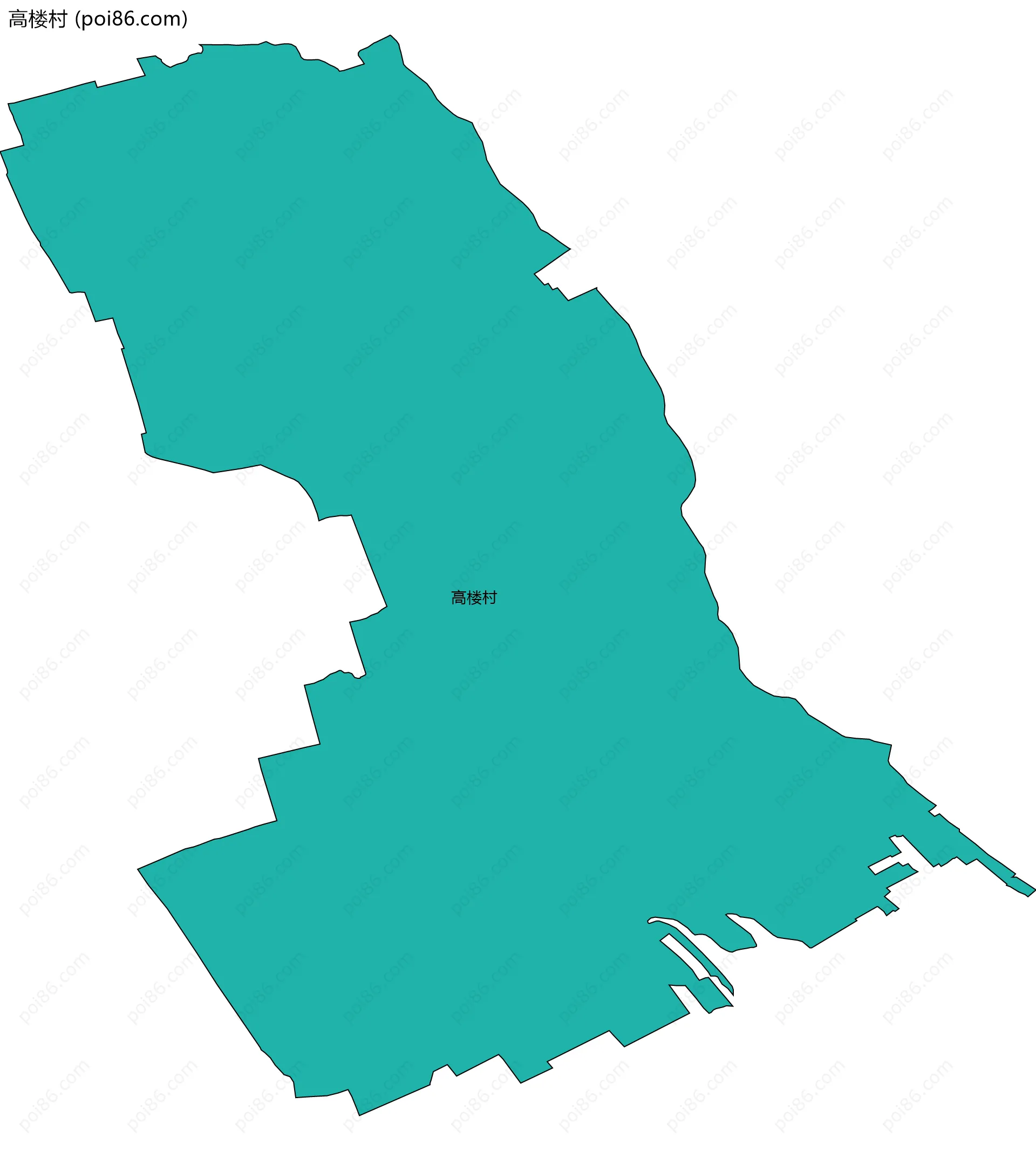 高楼村边界地图