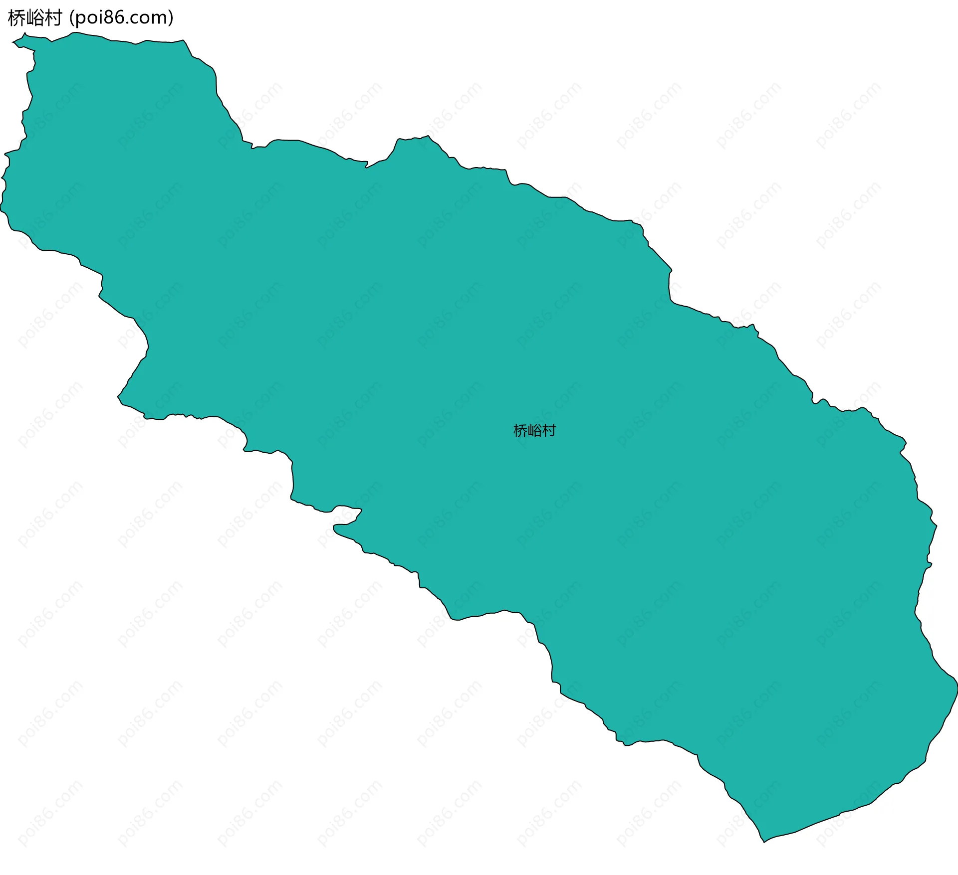 桥峪村边界地图