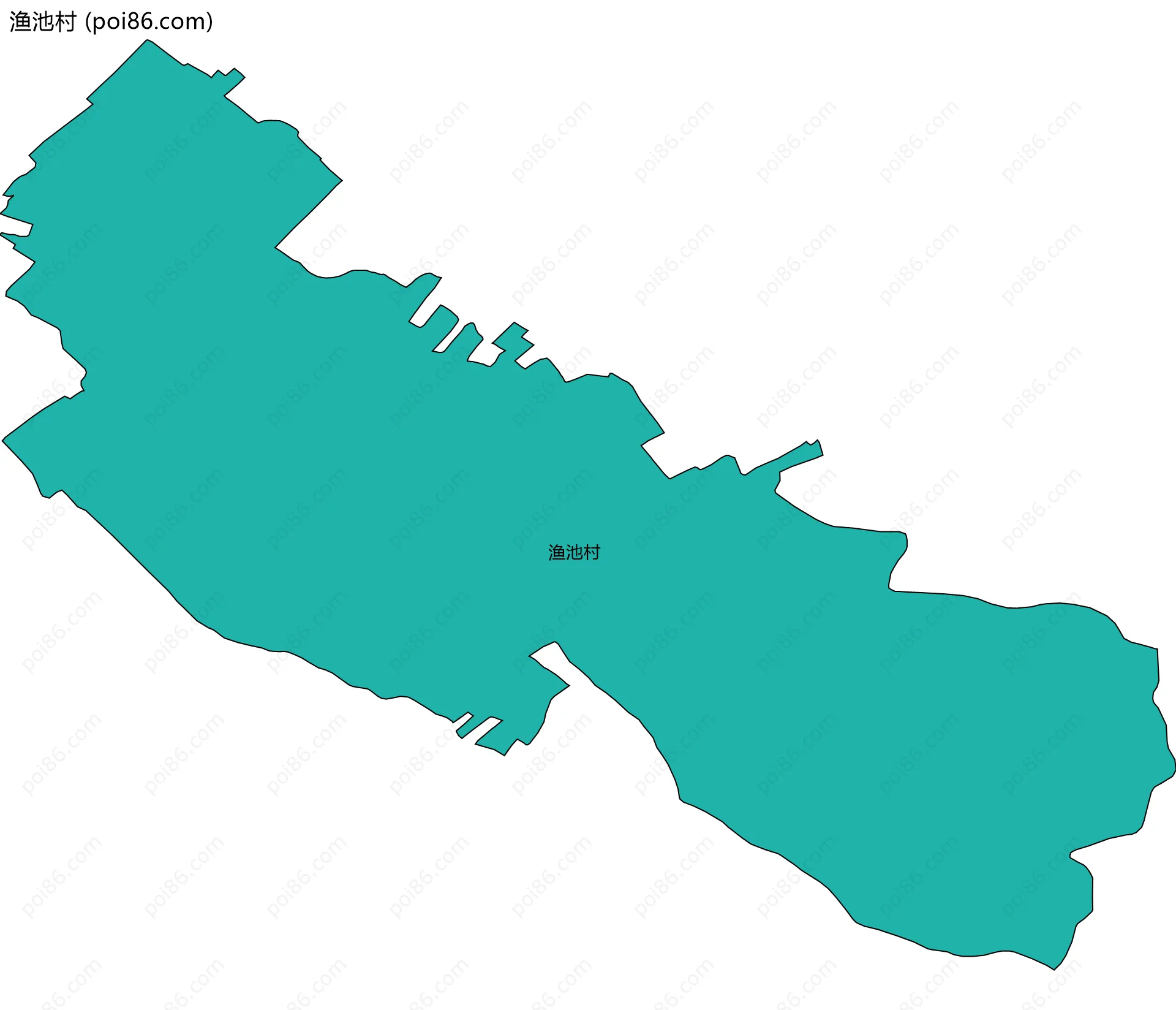 渔池村边界地图