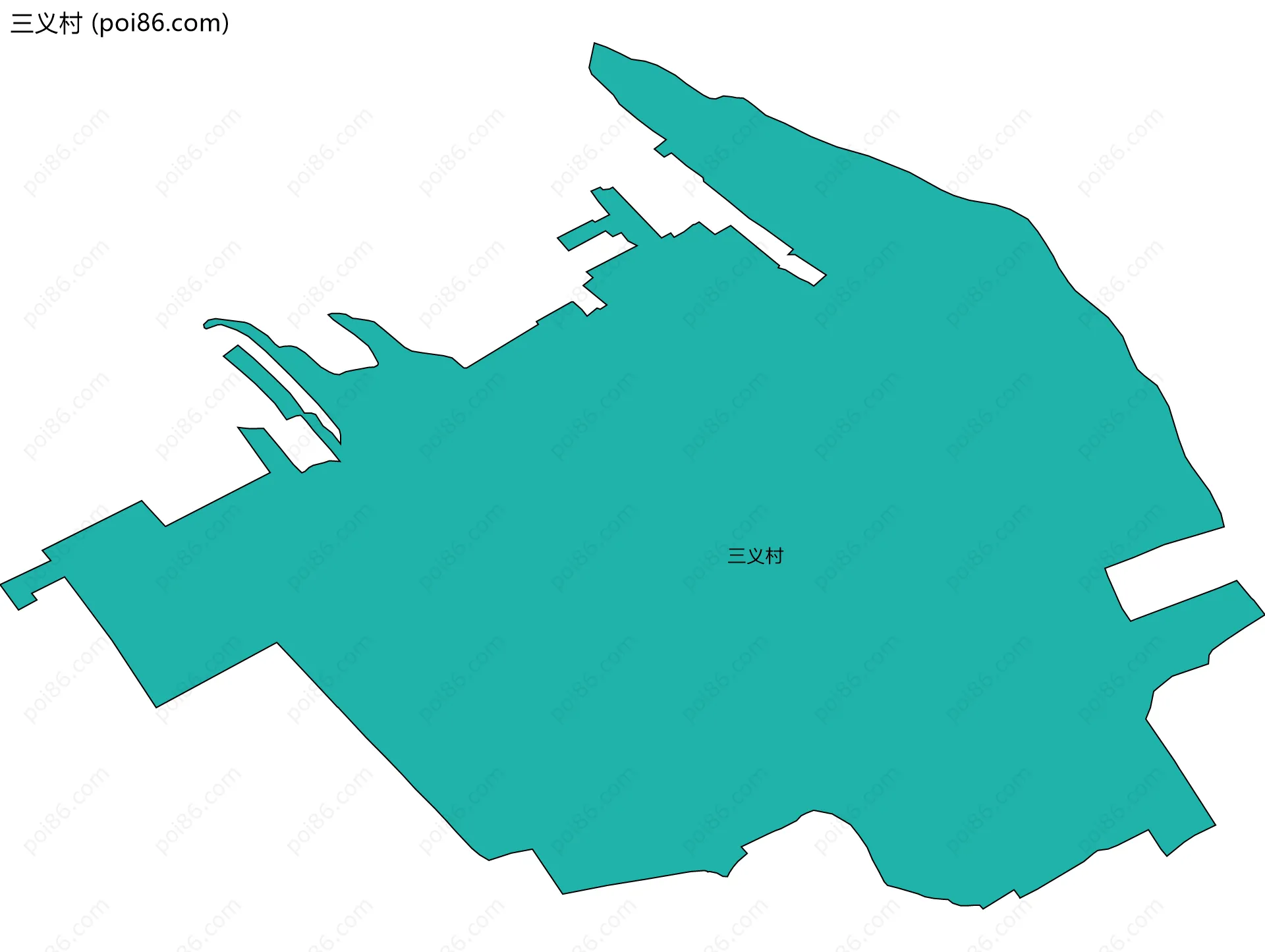 三义村边界地图