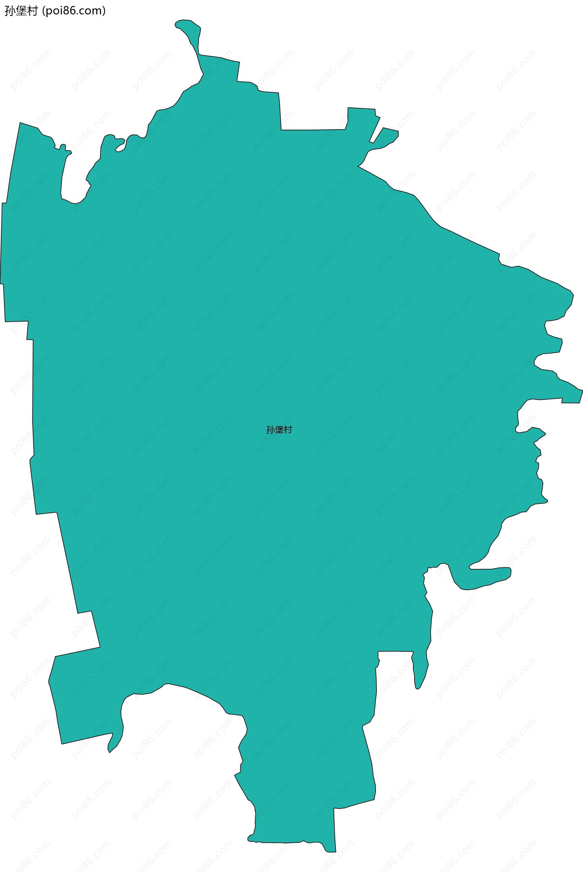 孙堡村边界地图