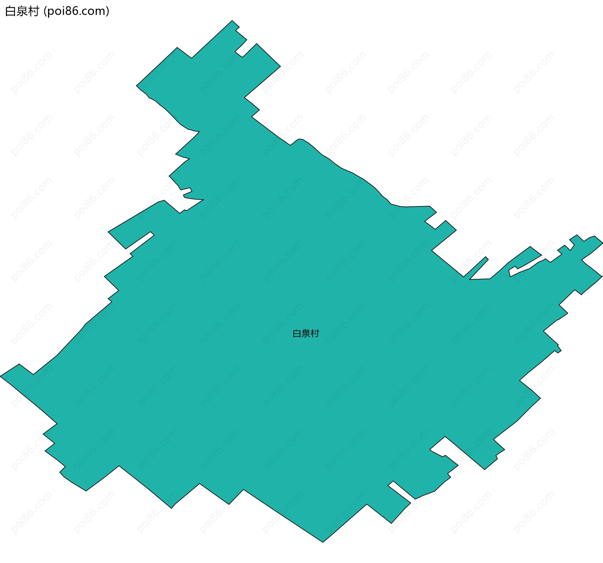 白泉村边界地图