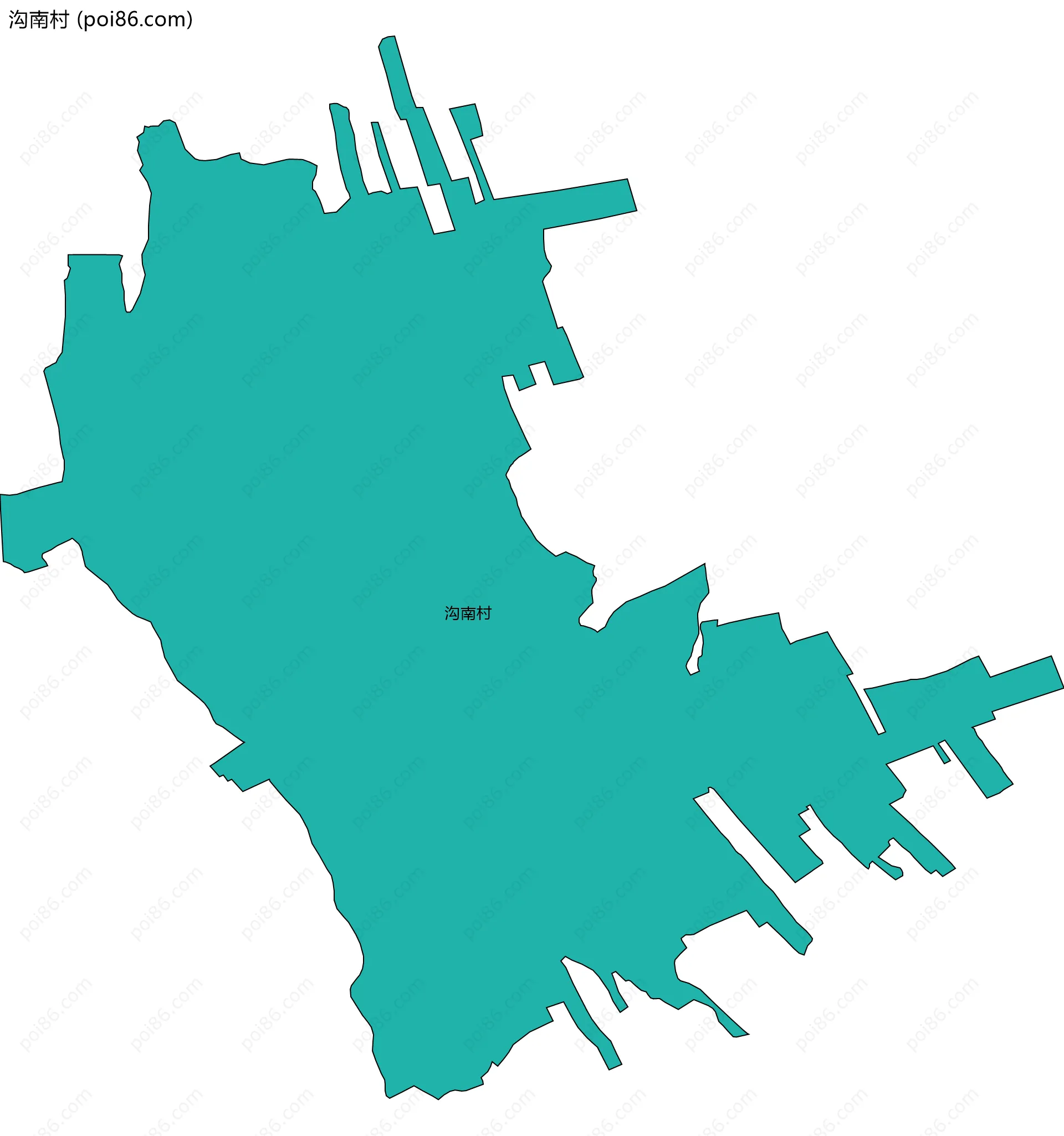 沟南村边界地图