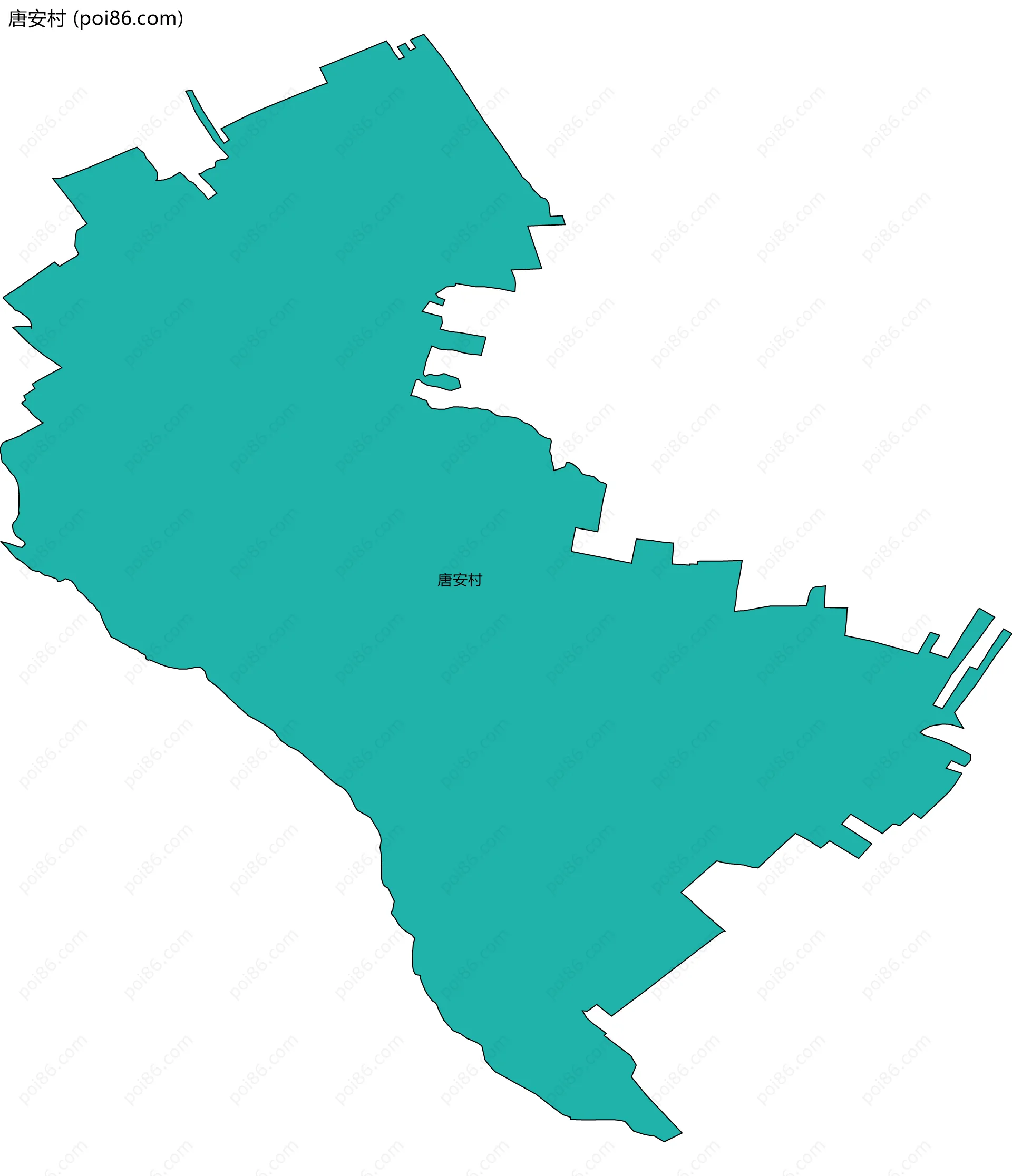 唐安村边界地图