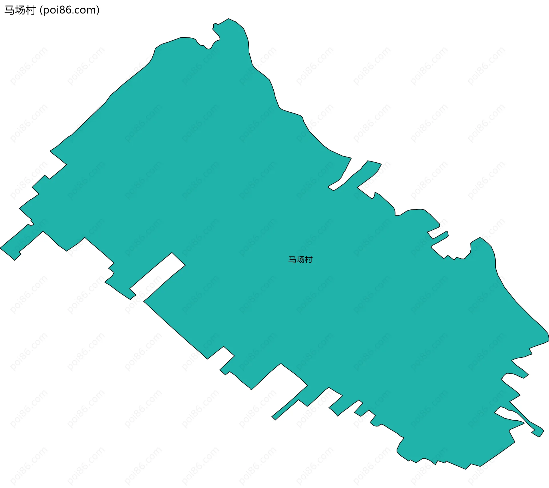 马场村边界地图