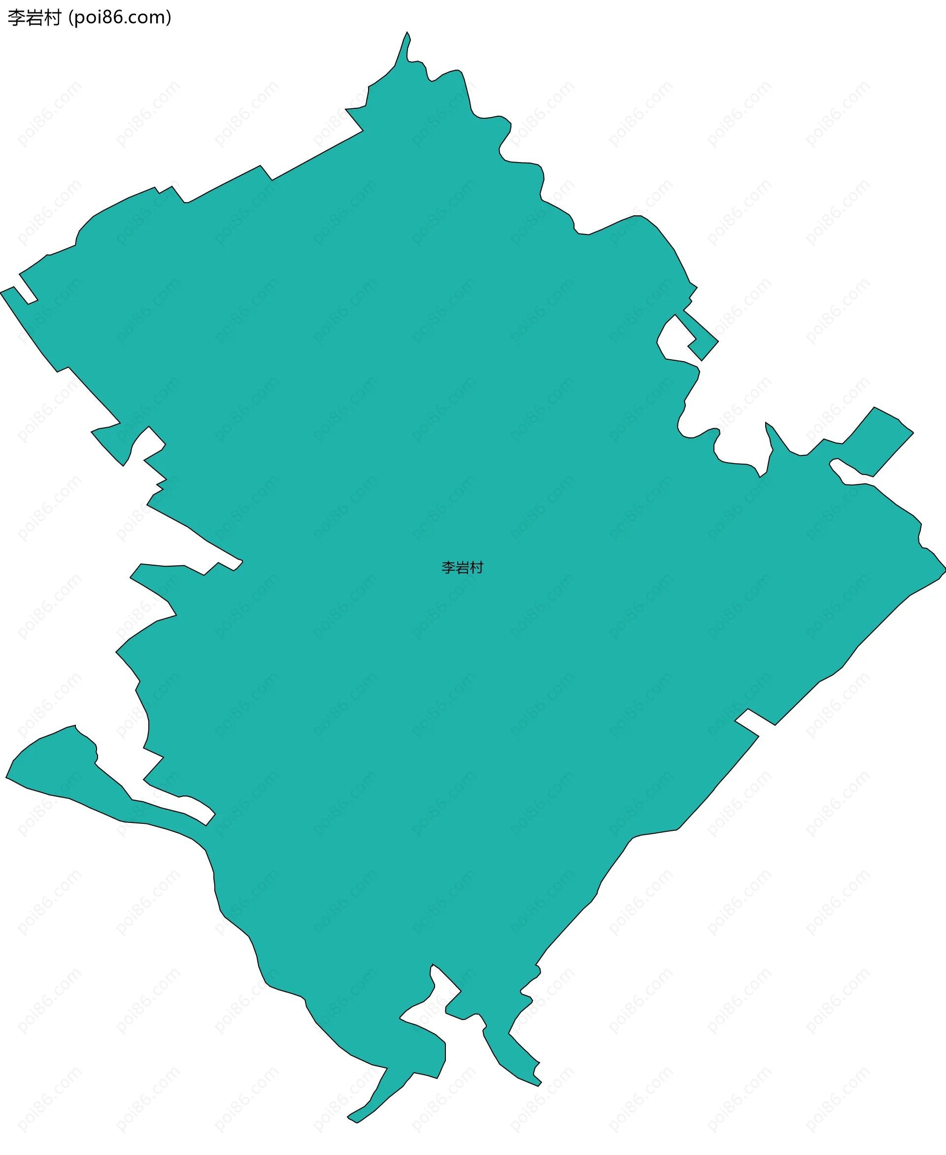 李岩村边界地图