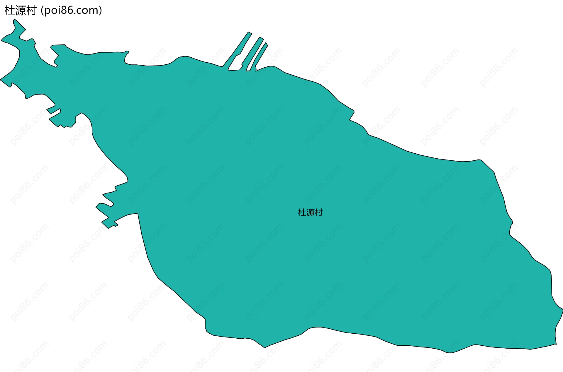 杜源村边界地图