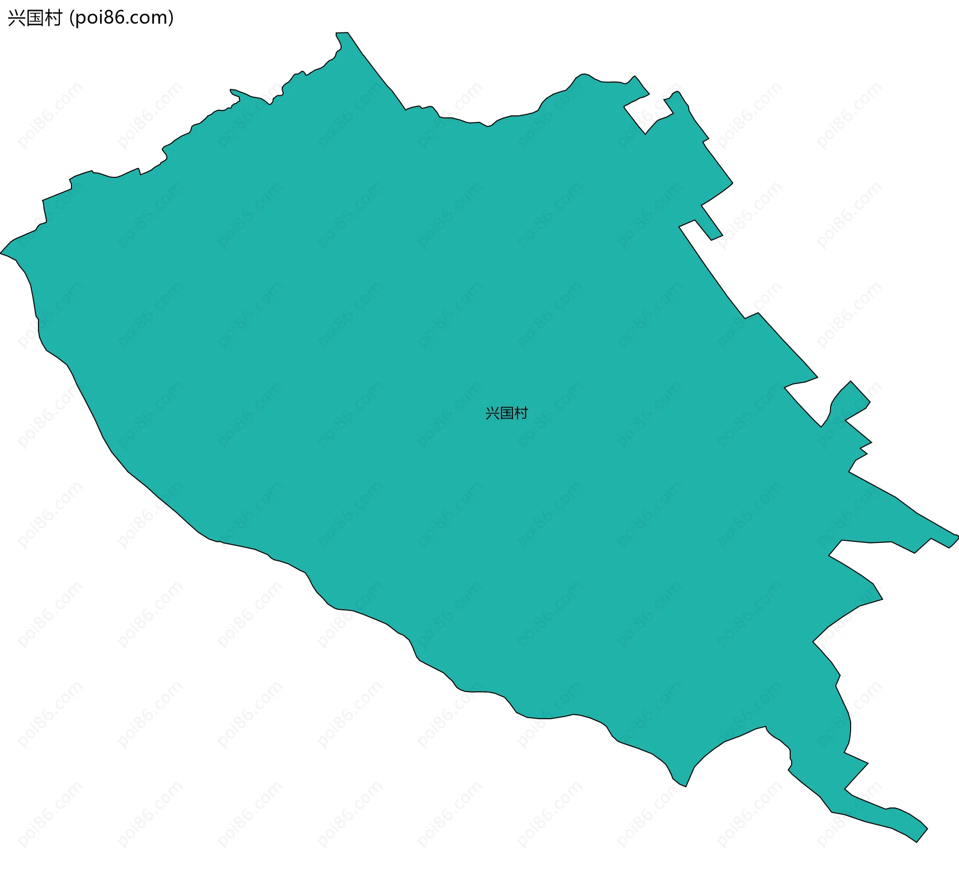兴国村边界地图