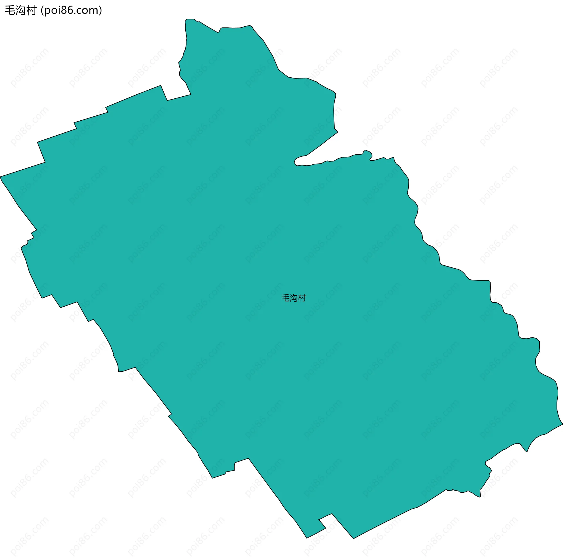 毛沟村边界地图