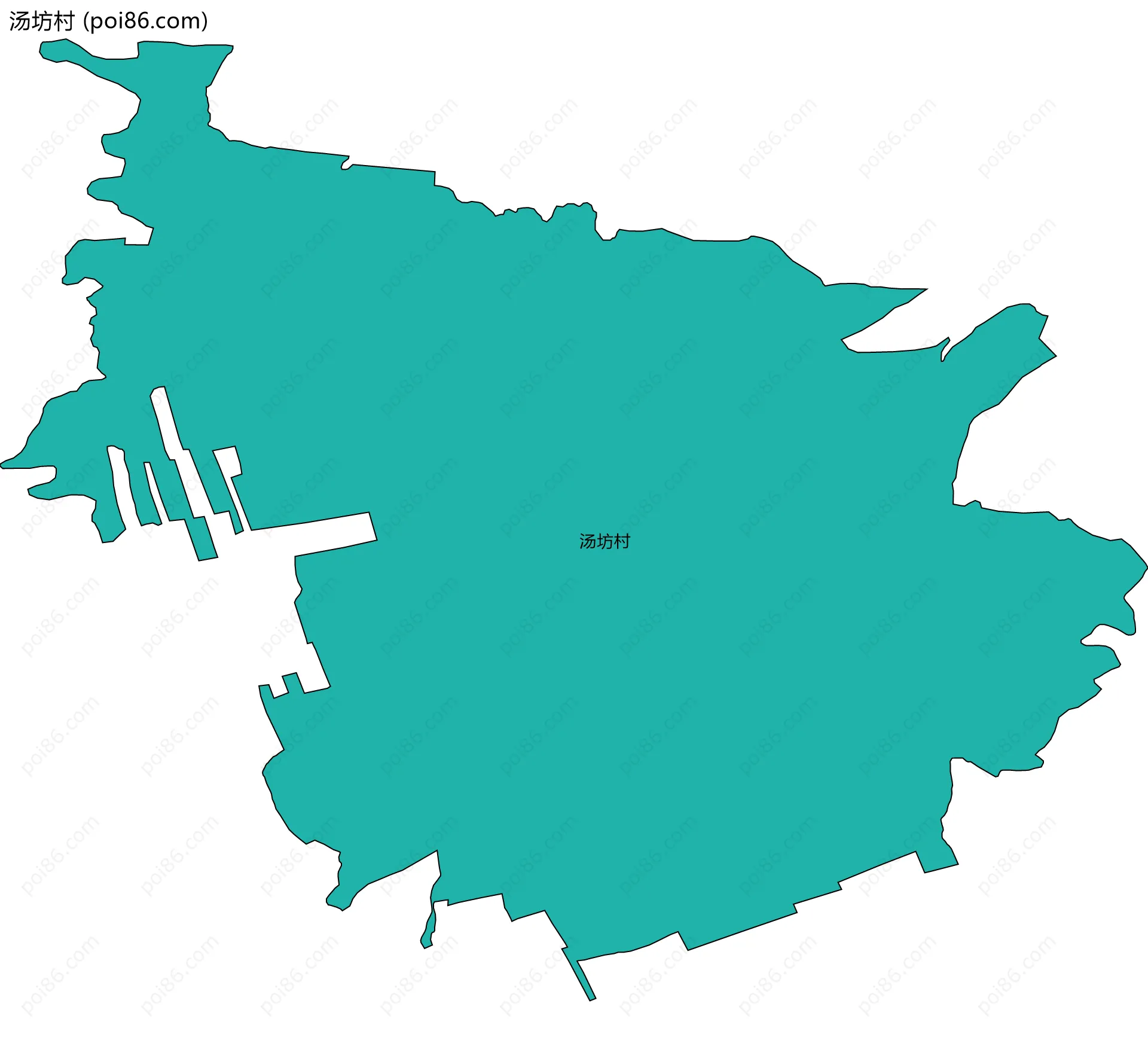汤坊村边界地图