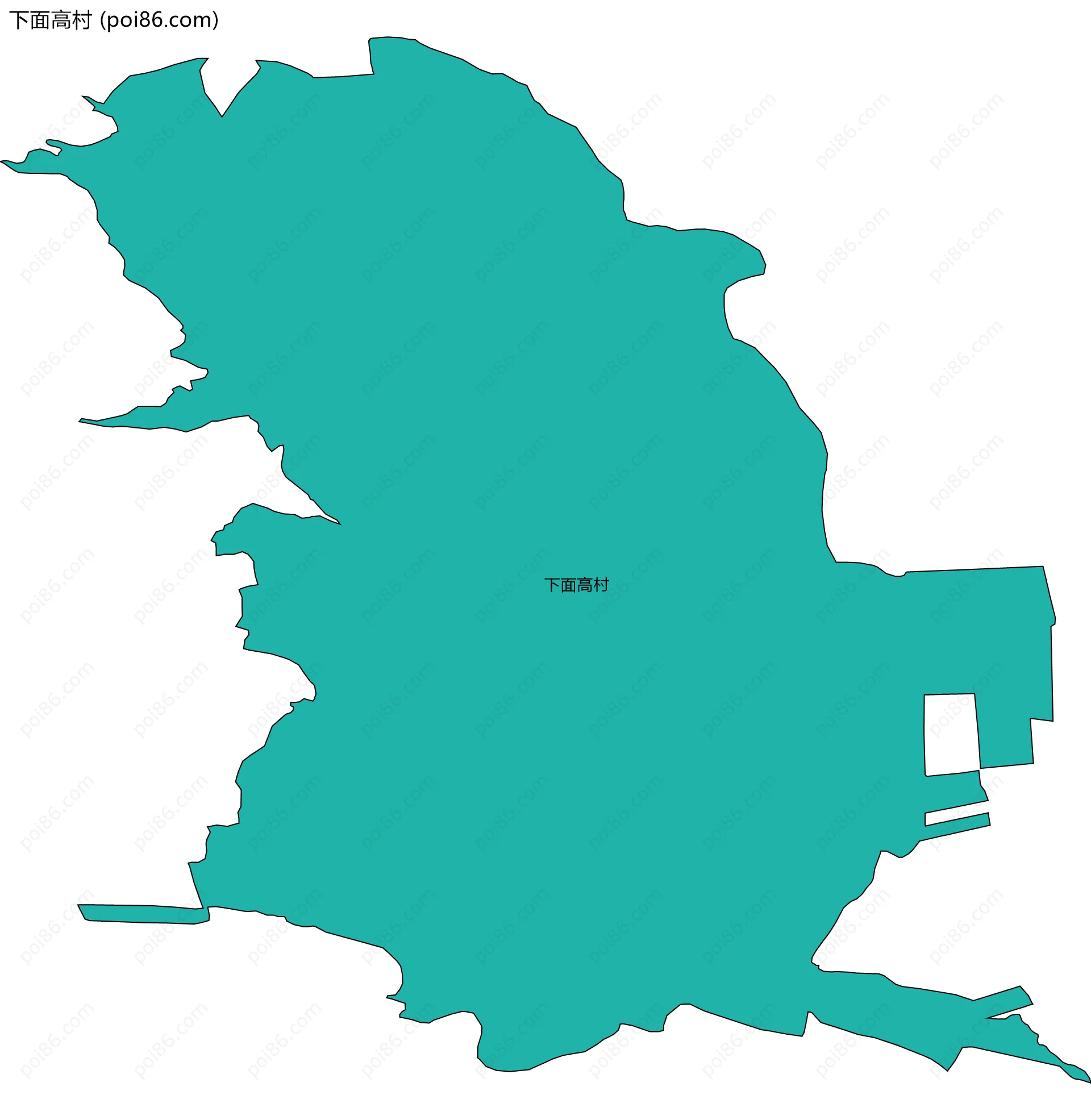 下面高村边界地图