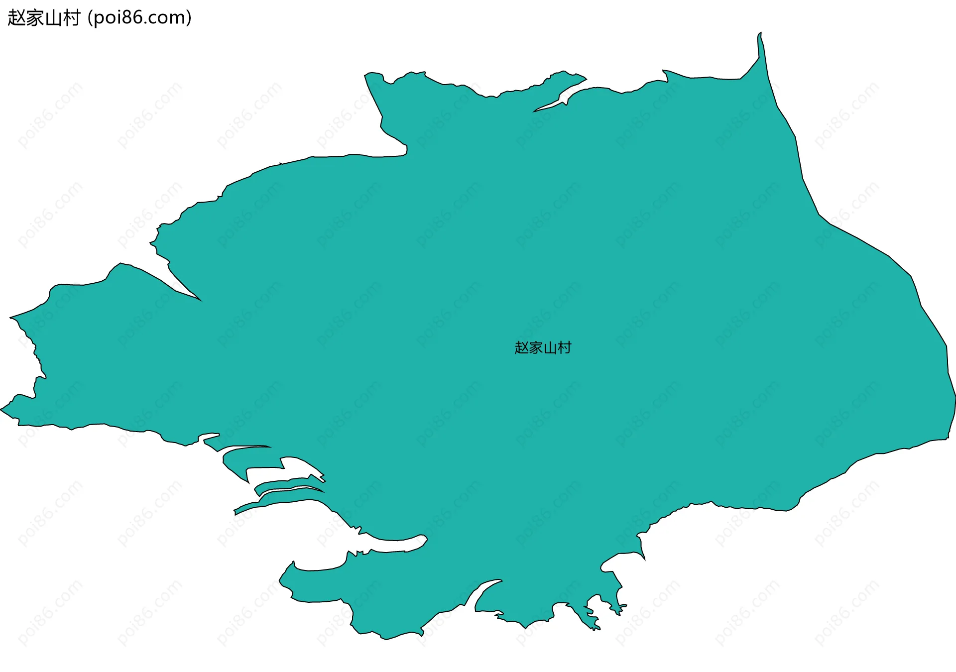 赵家山村边界地图