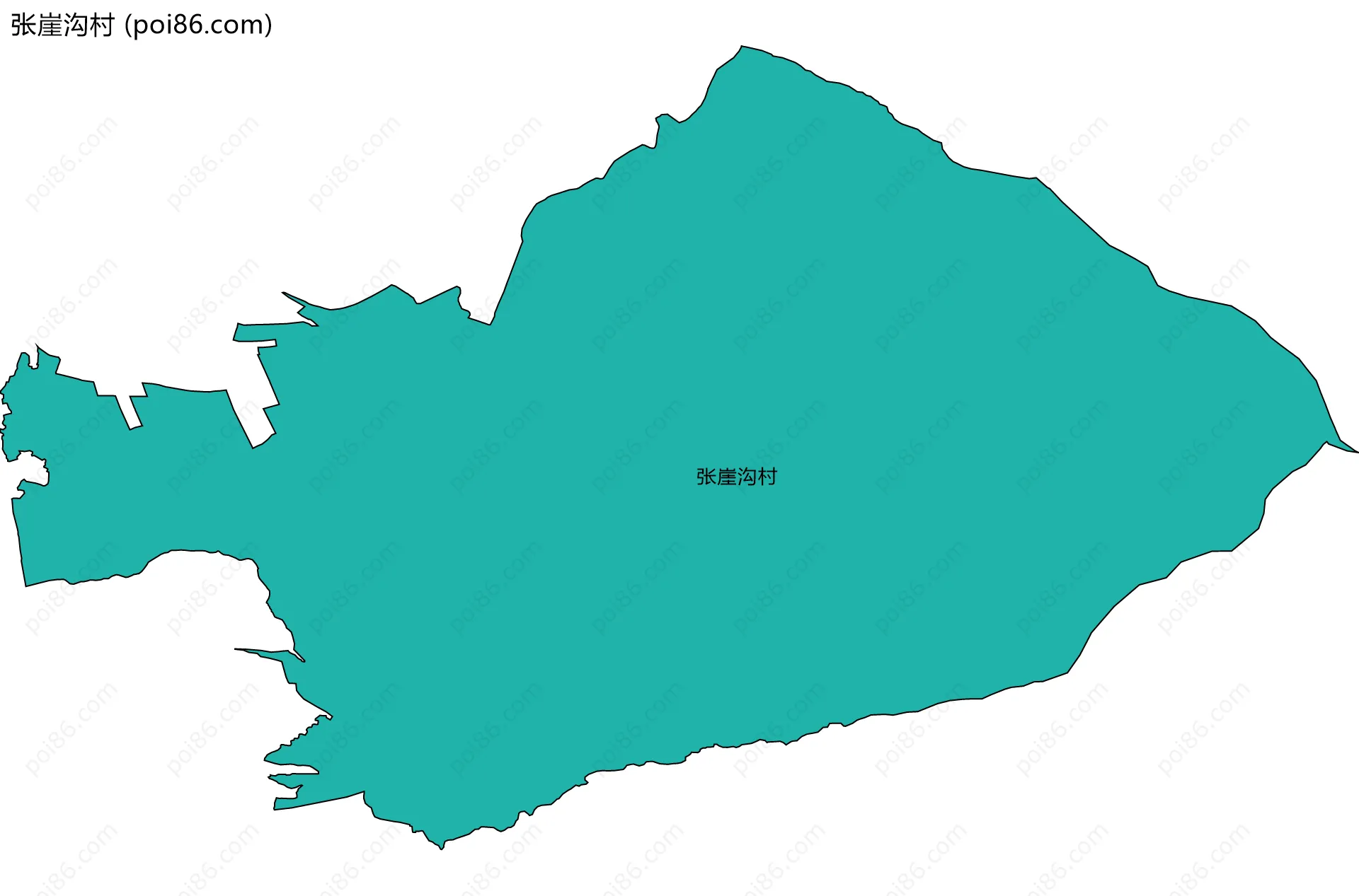 张崖沟村边界地图