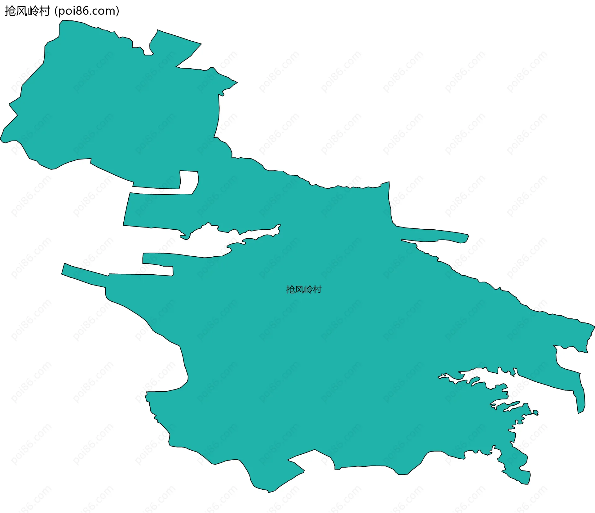 抢风岭村边界地图