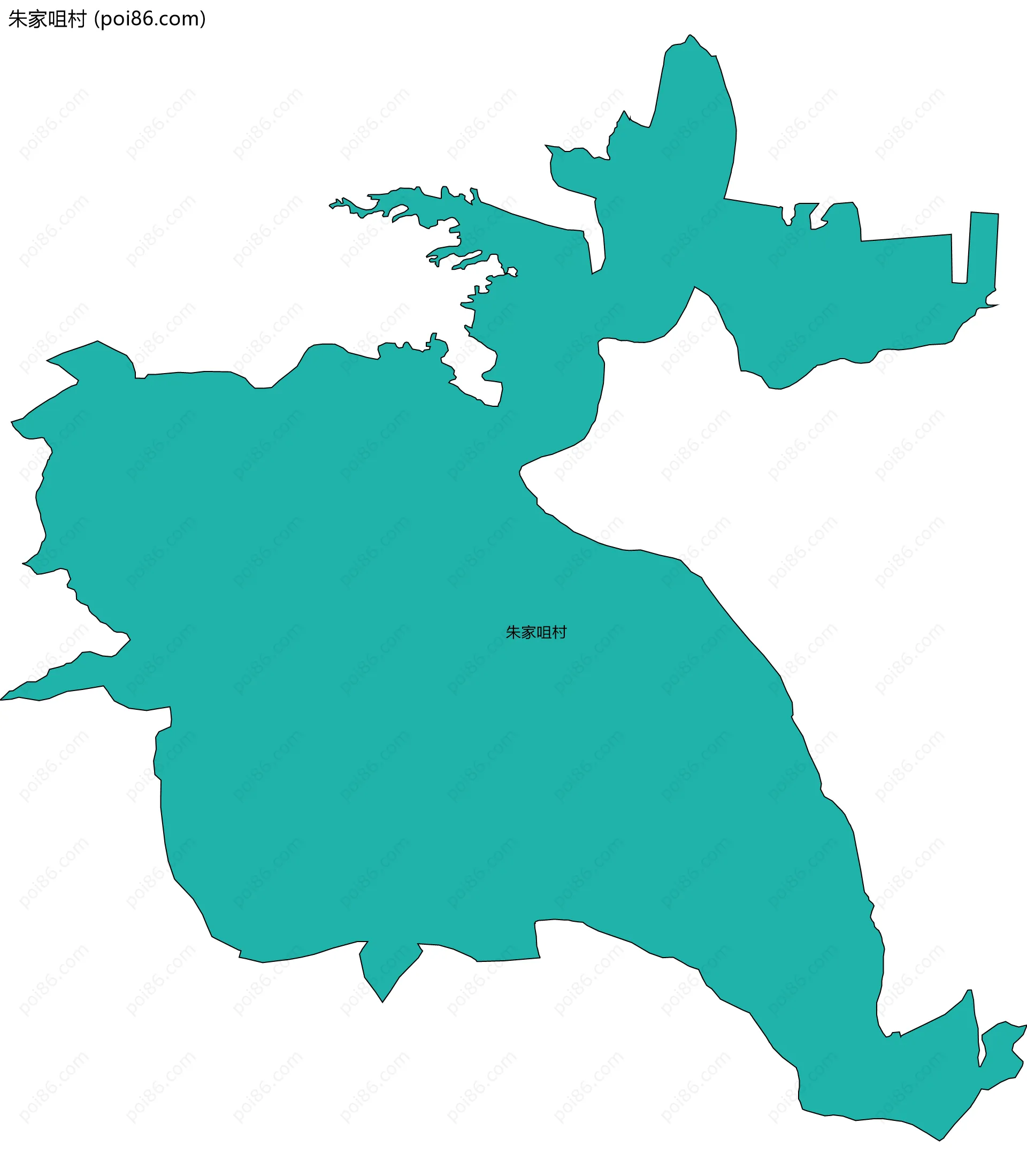 朱家咀村边界地图