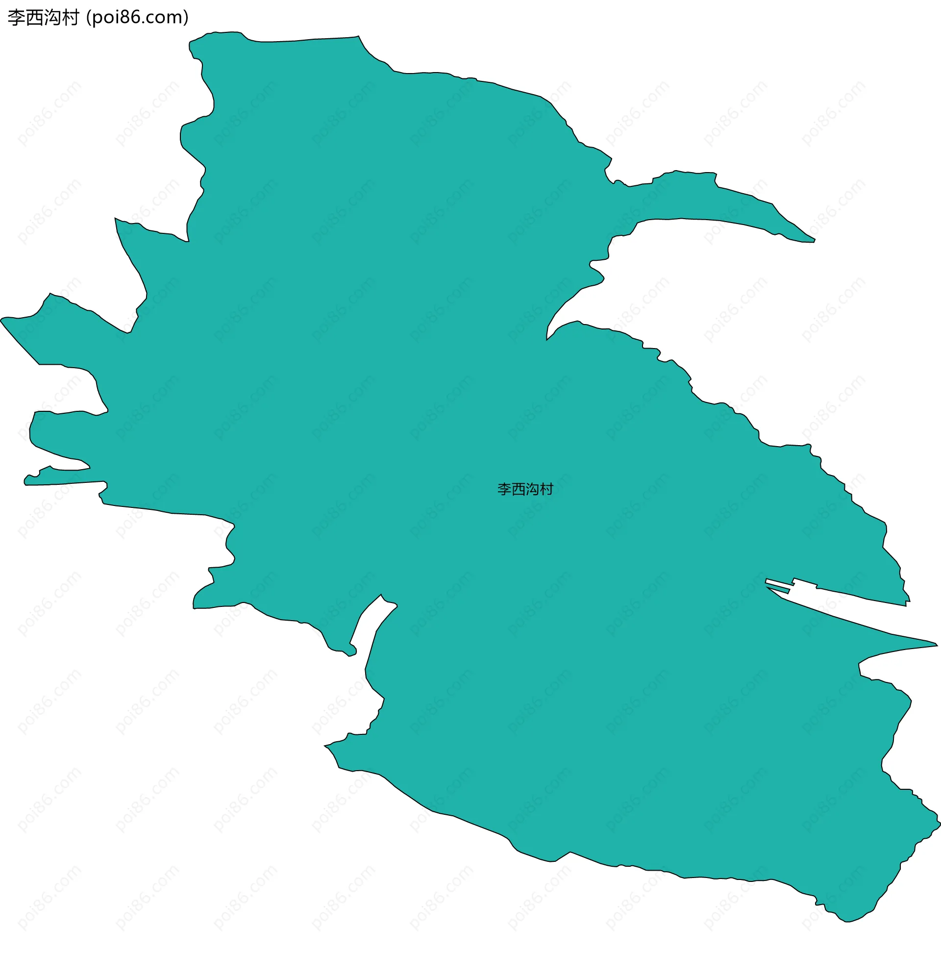 李西沟村边界地图