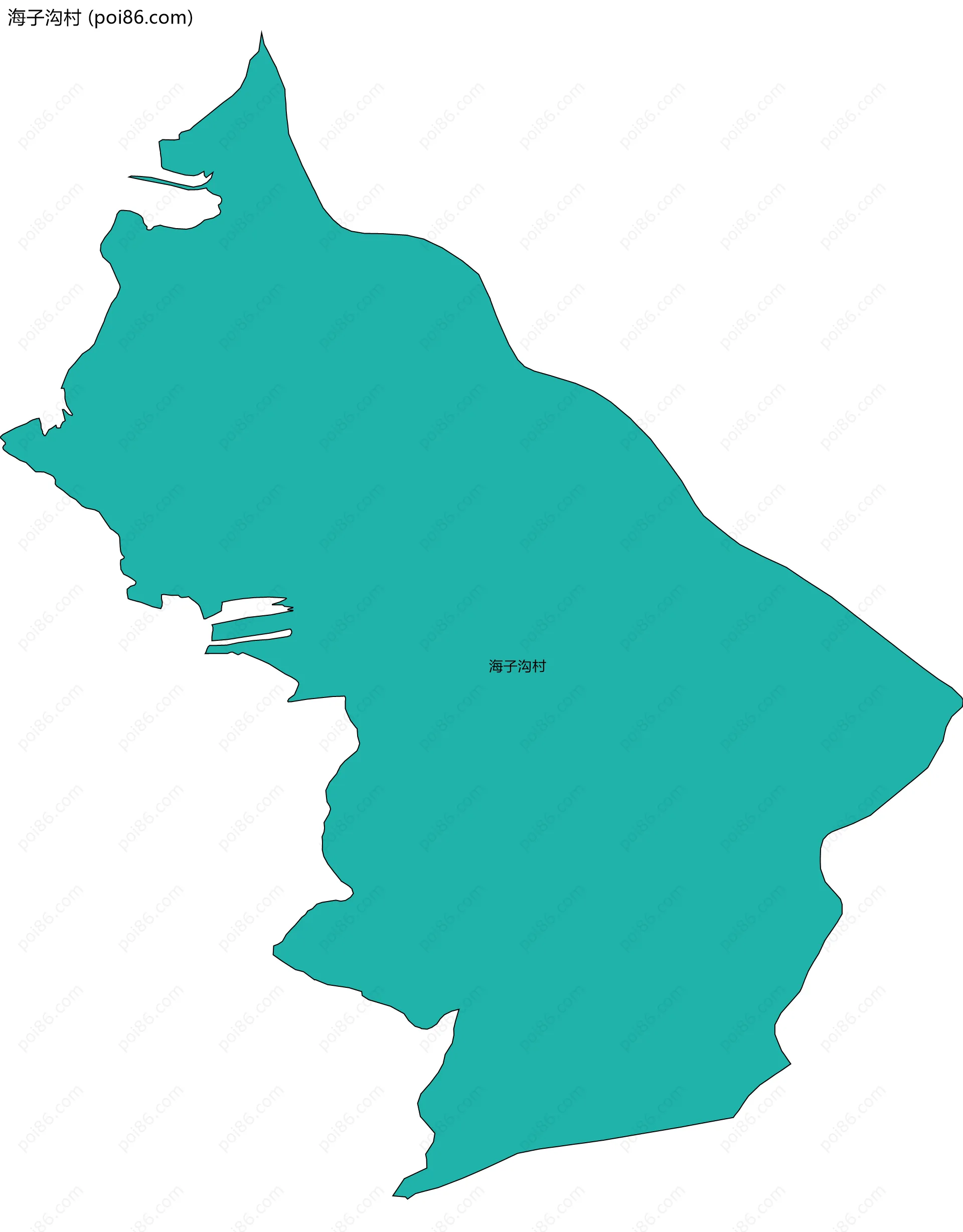 海子沟村边界地图