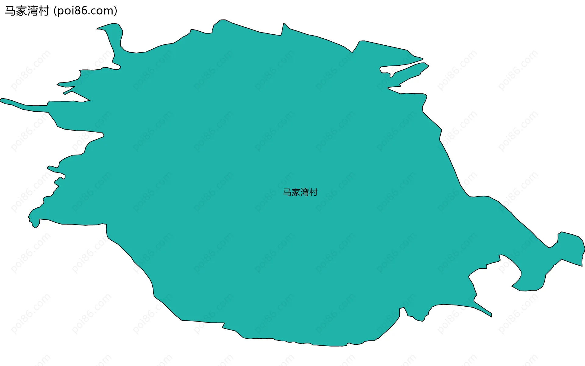 马家湾村边界地图