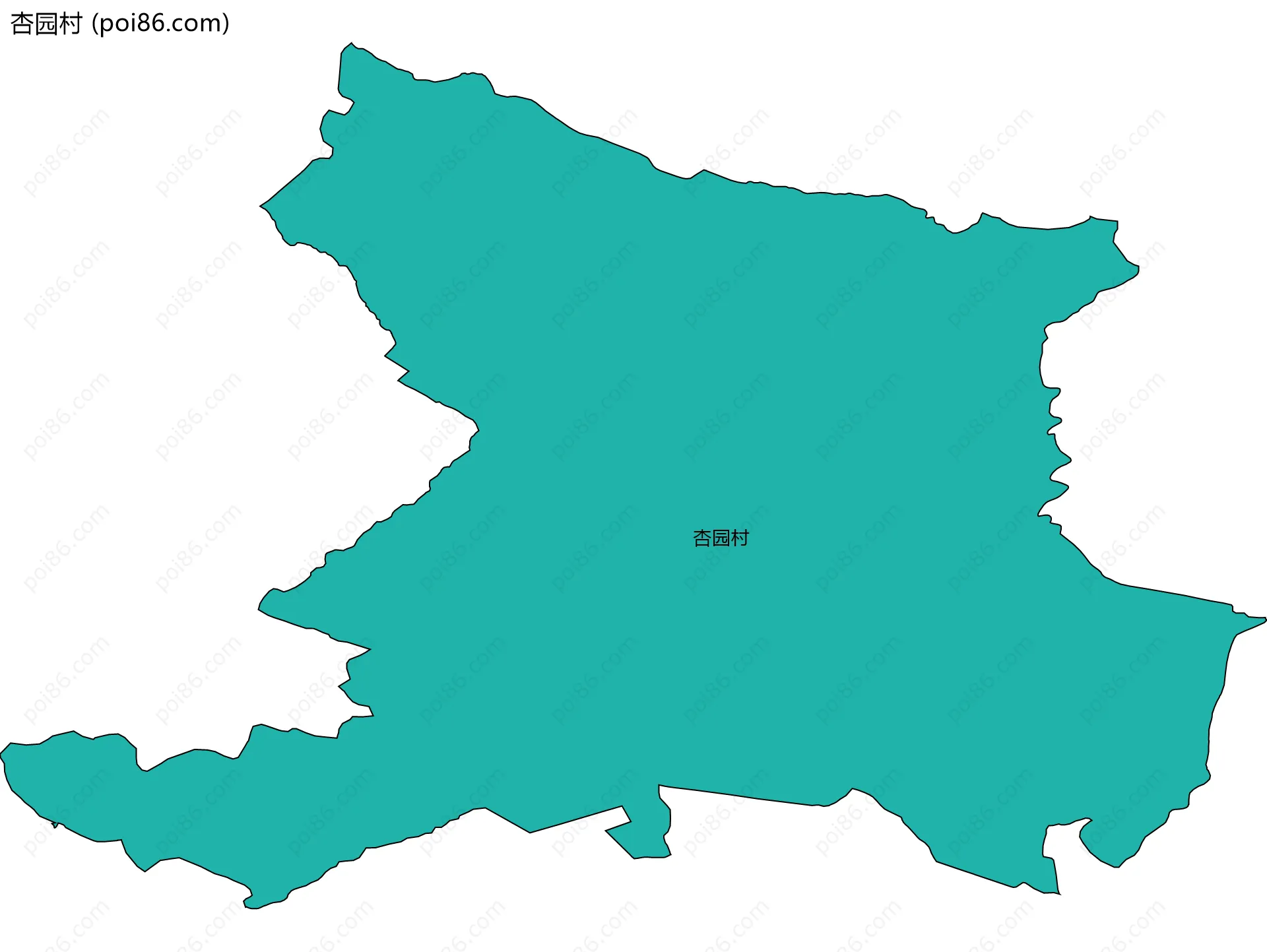 杏园村边界地图