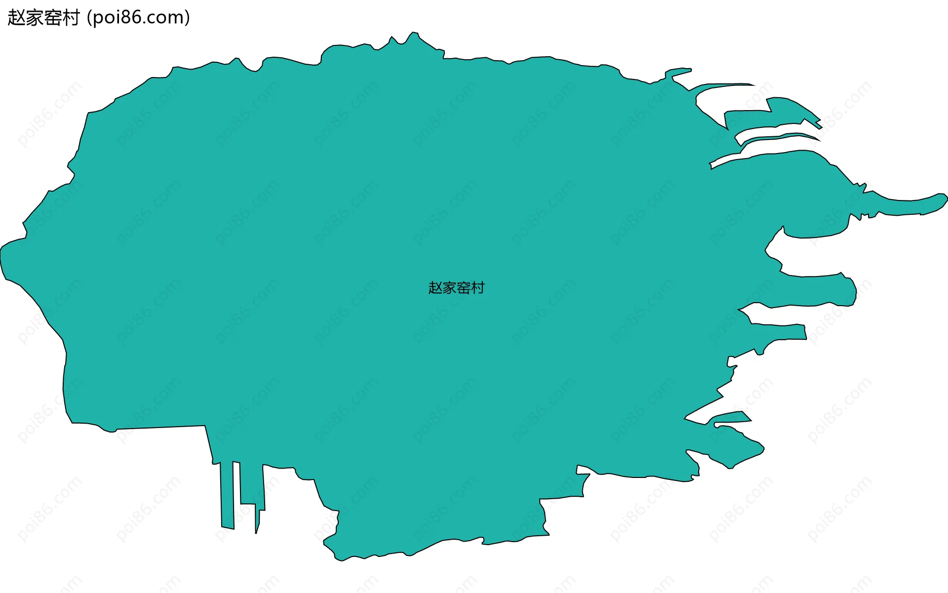 赵家窑村边界地图