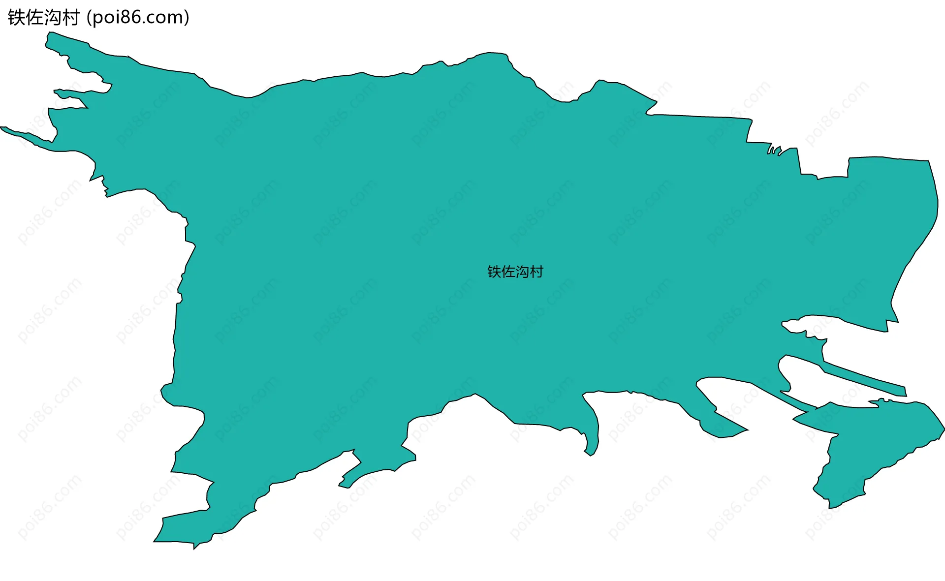 铁佐沟村边界地图