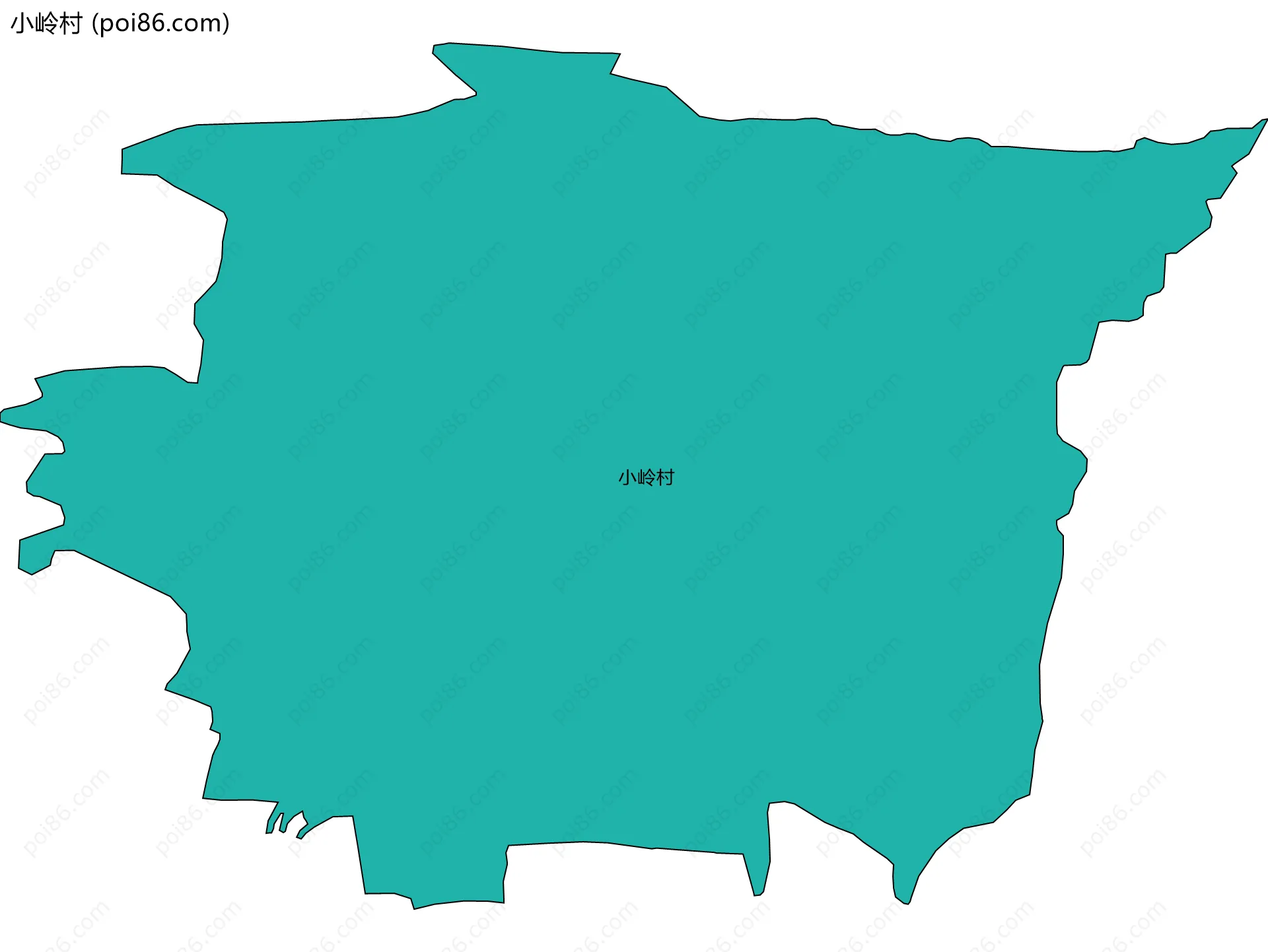 小岭村边界地图