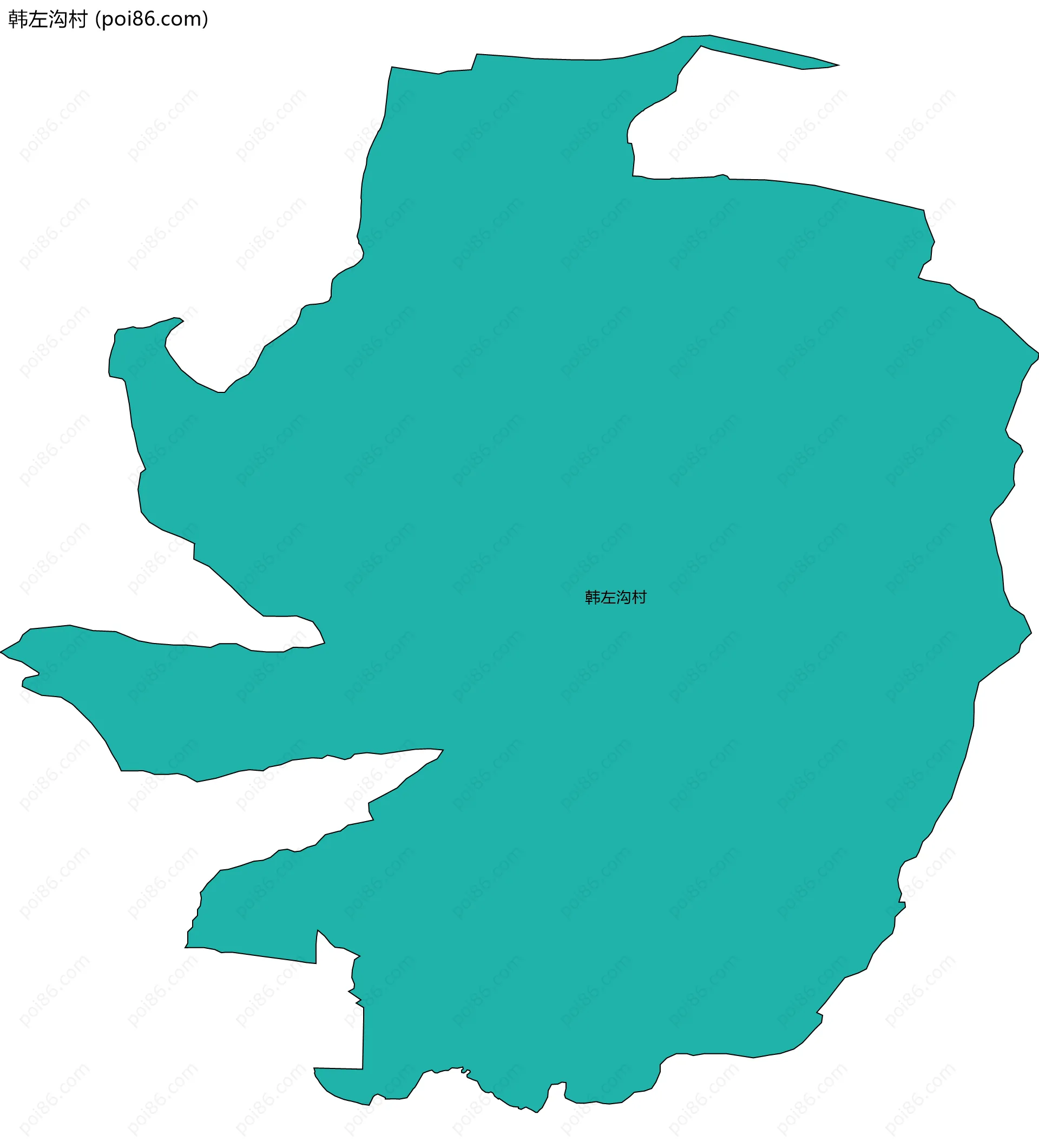 韩左沟村边界地图