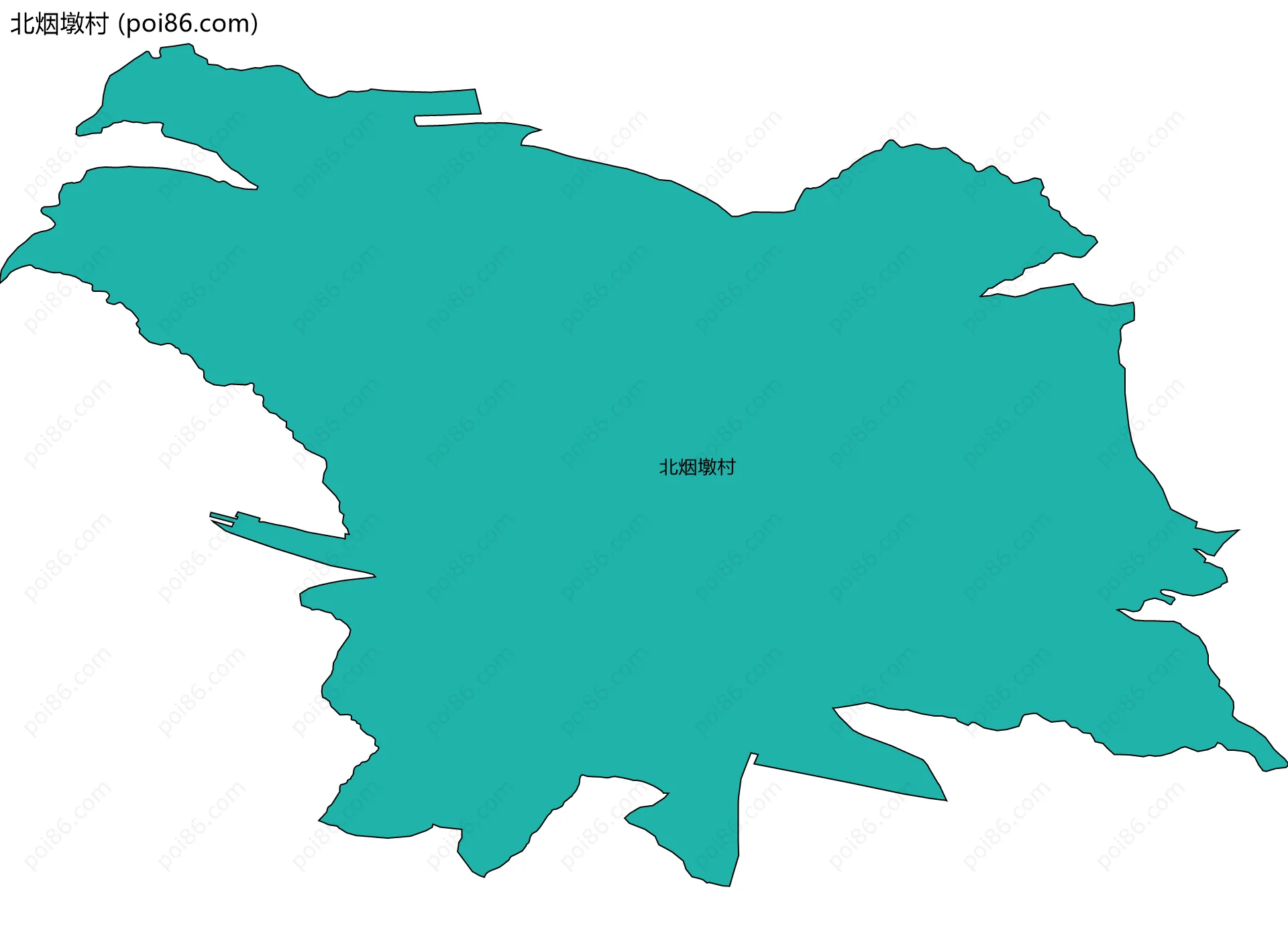 北烟墩村边界地图