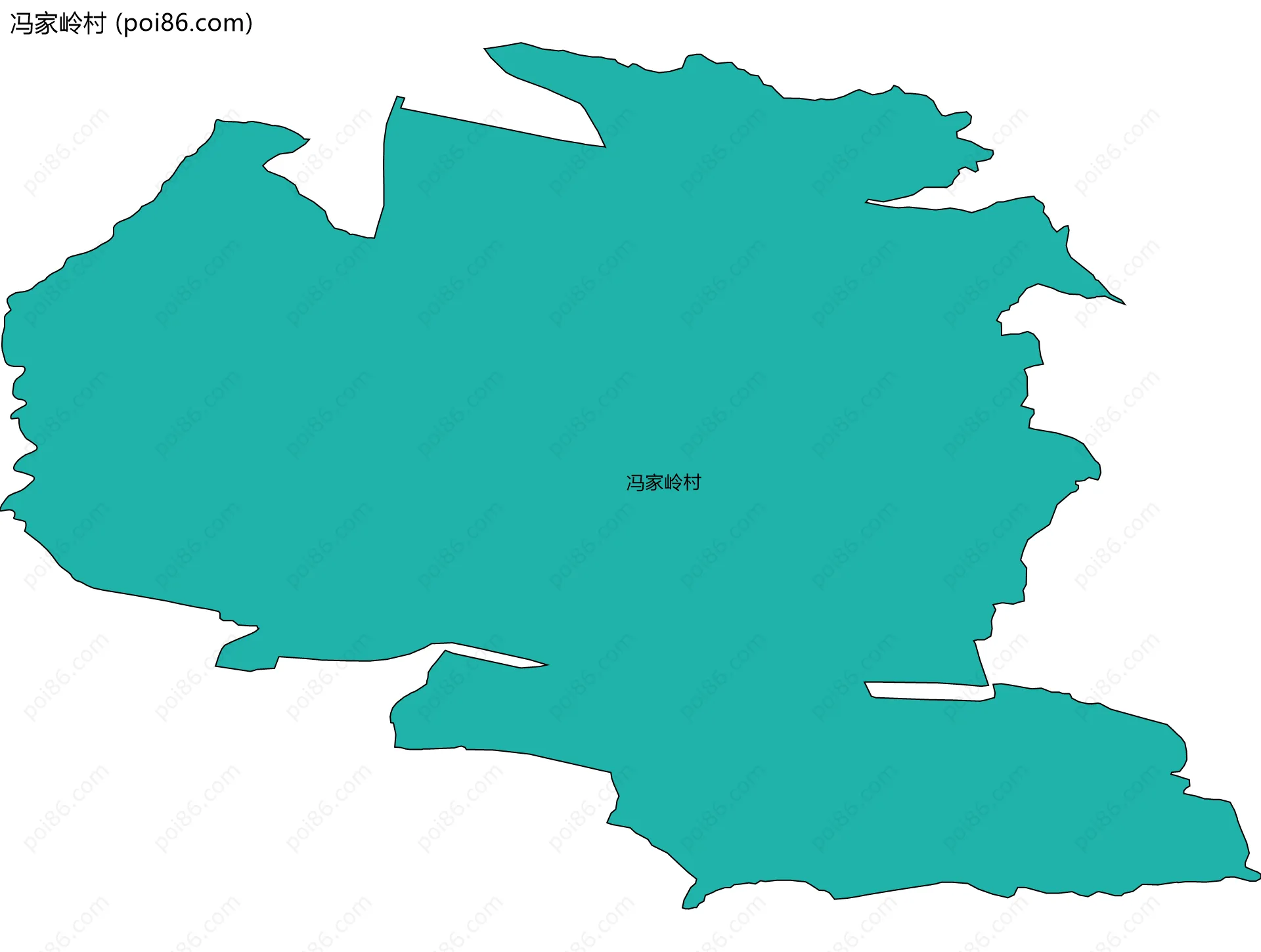 冯家岭村边界地图