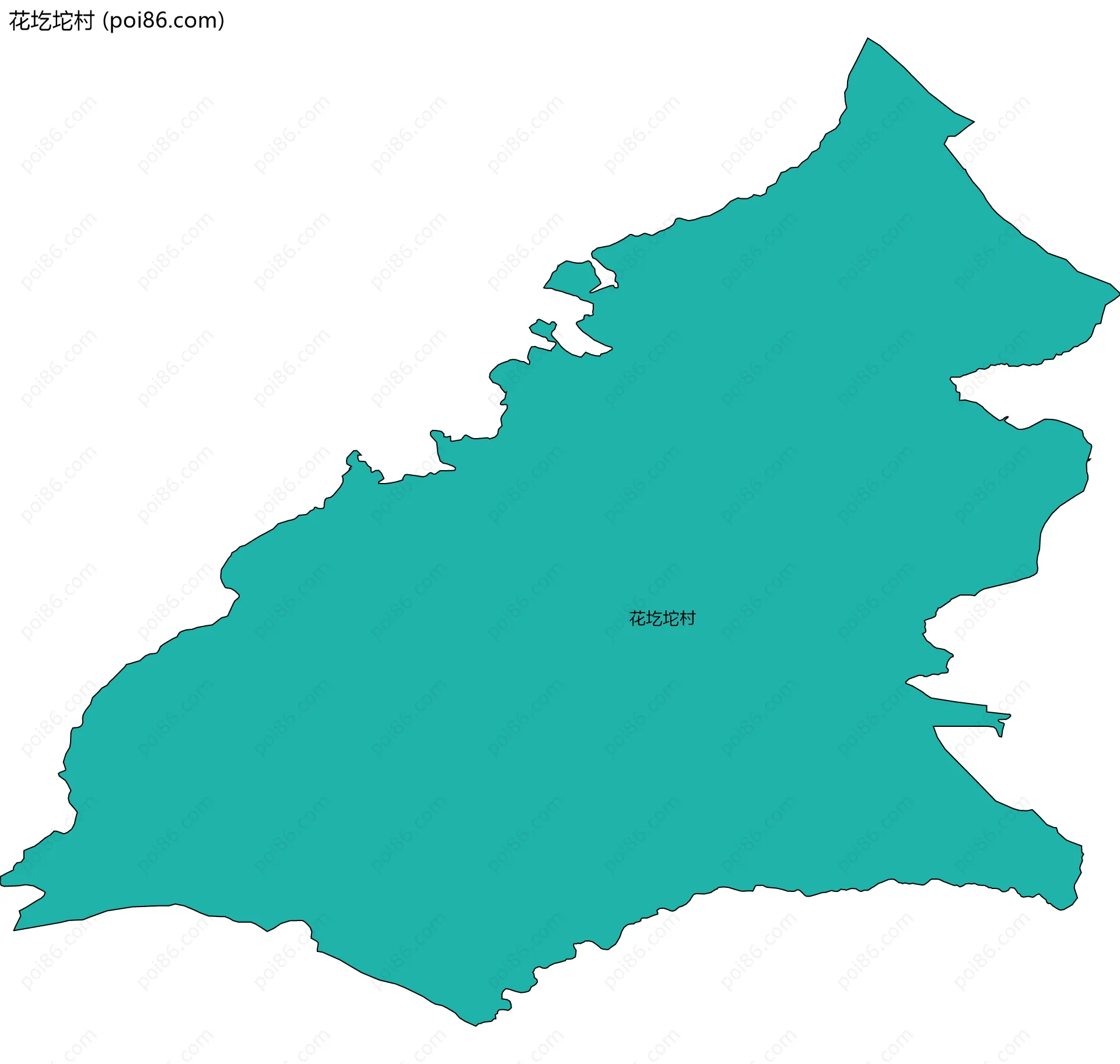 花圪坨村边界地图