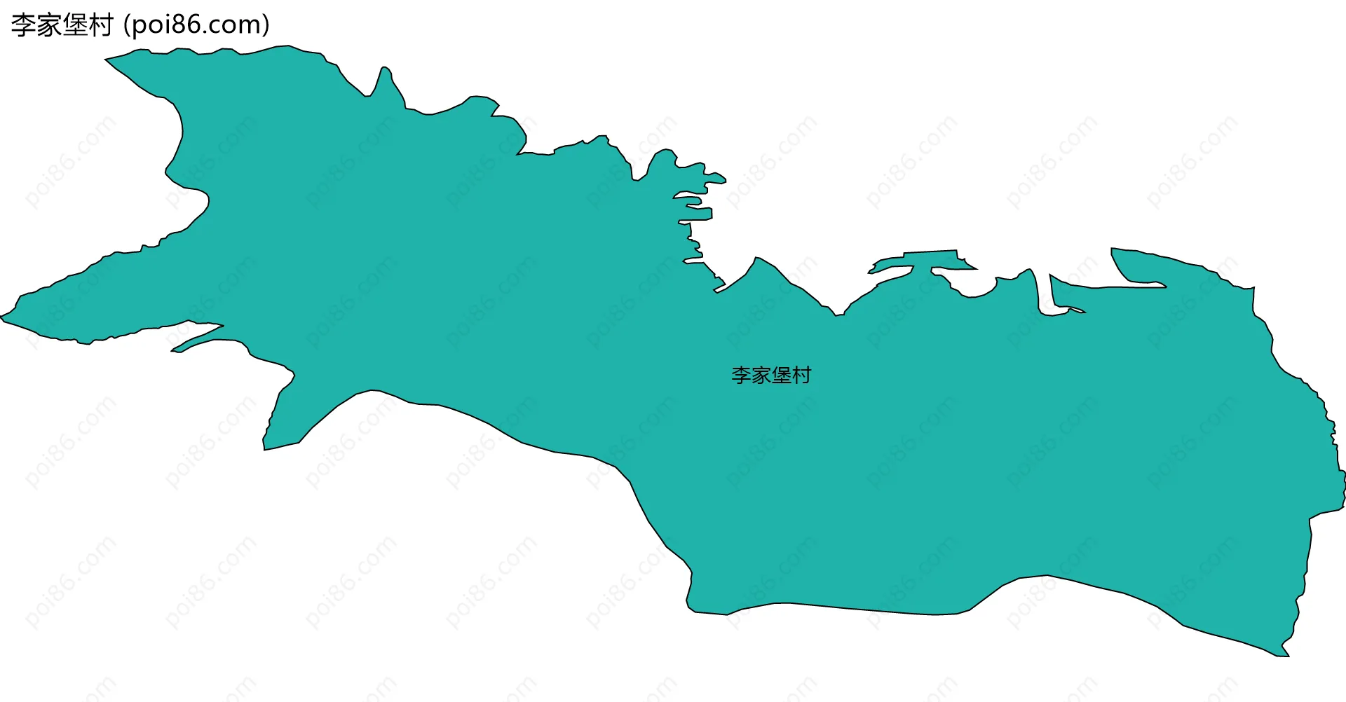 李家堡村边界地图