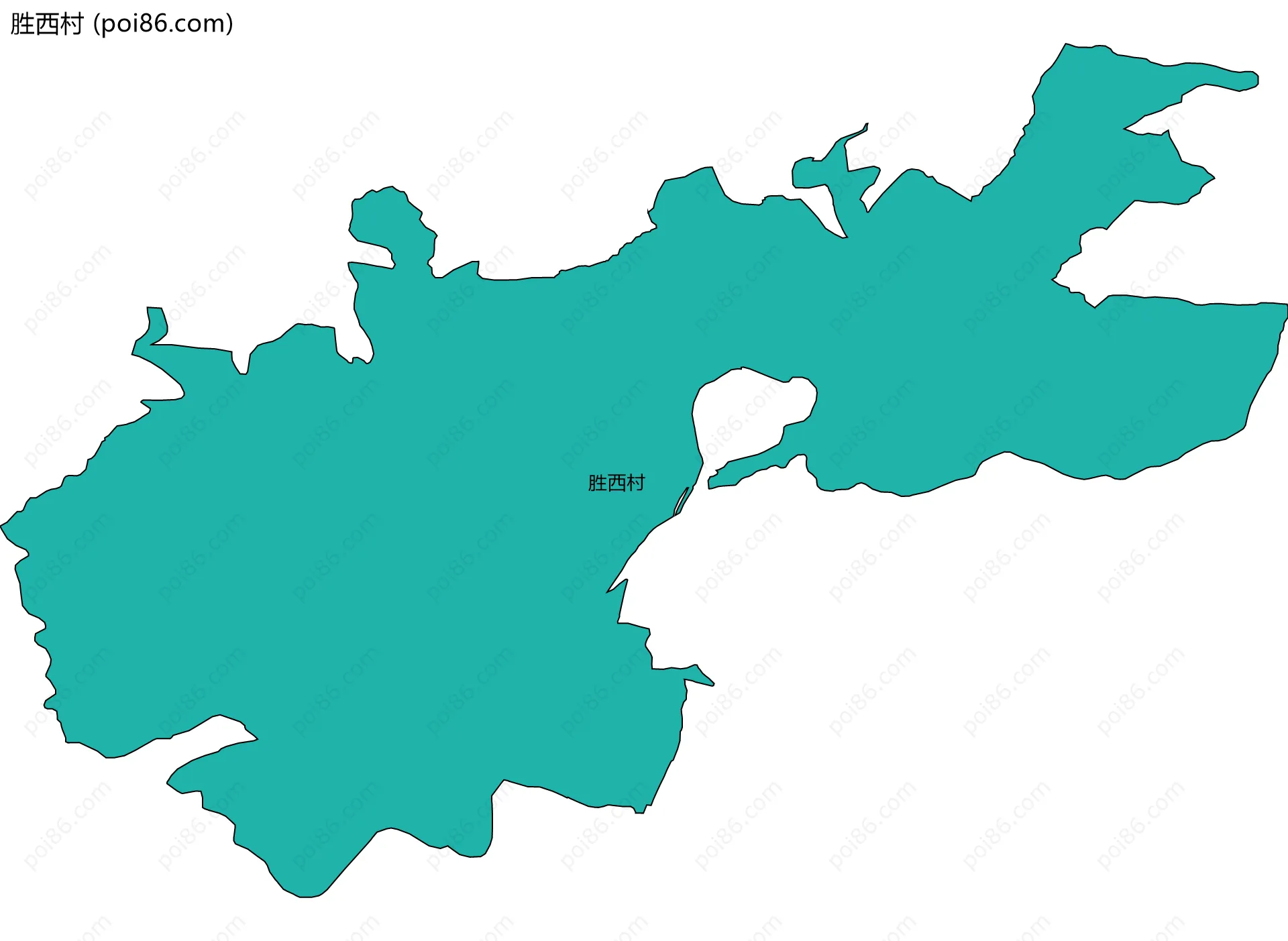 胜西村边界地图