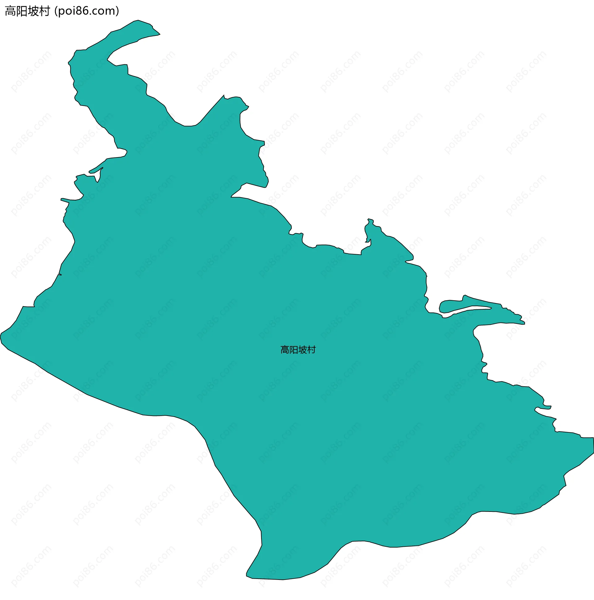 高阳坡村边界地图