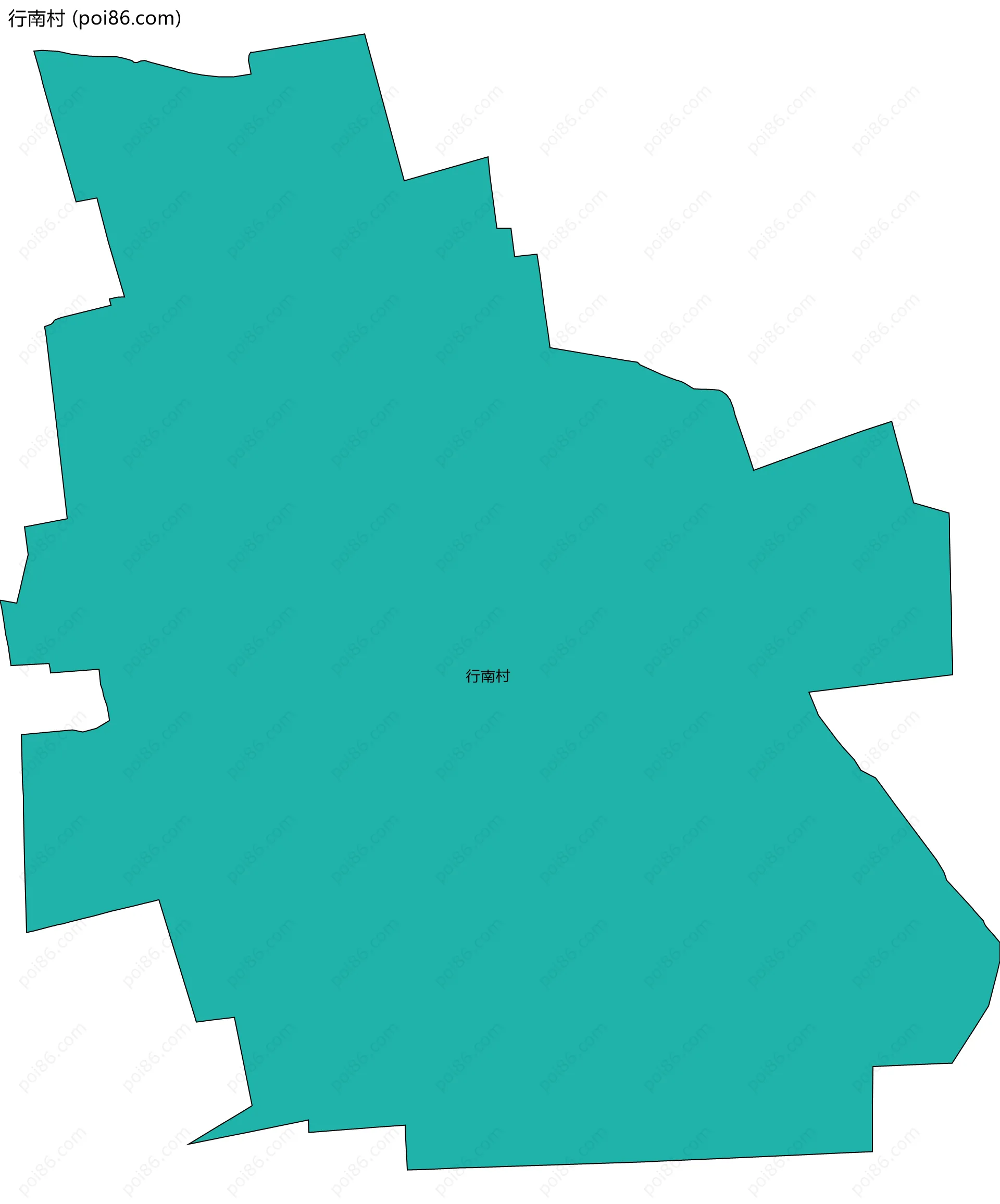 行南村边界地图