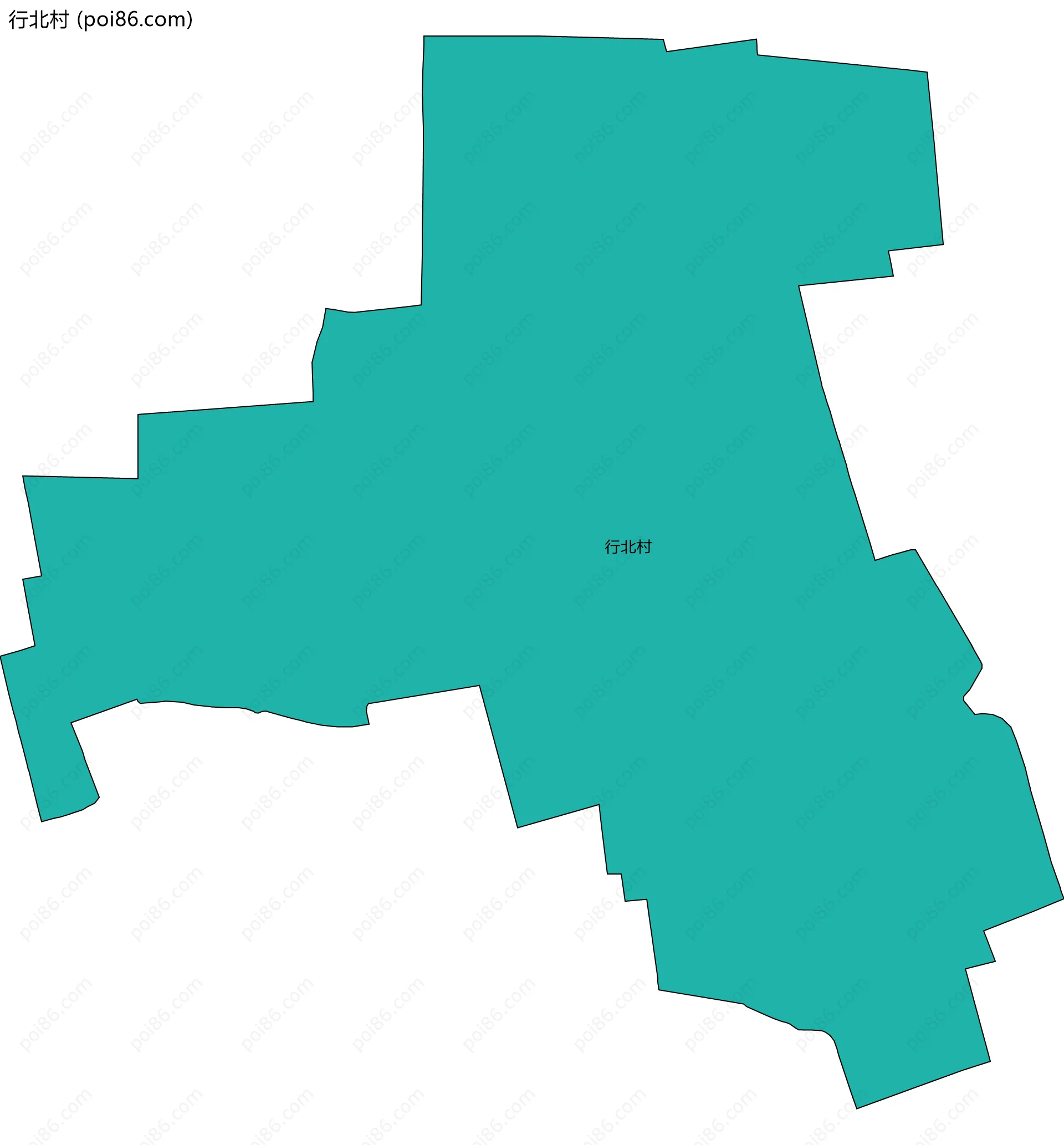 行北村边界地图