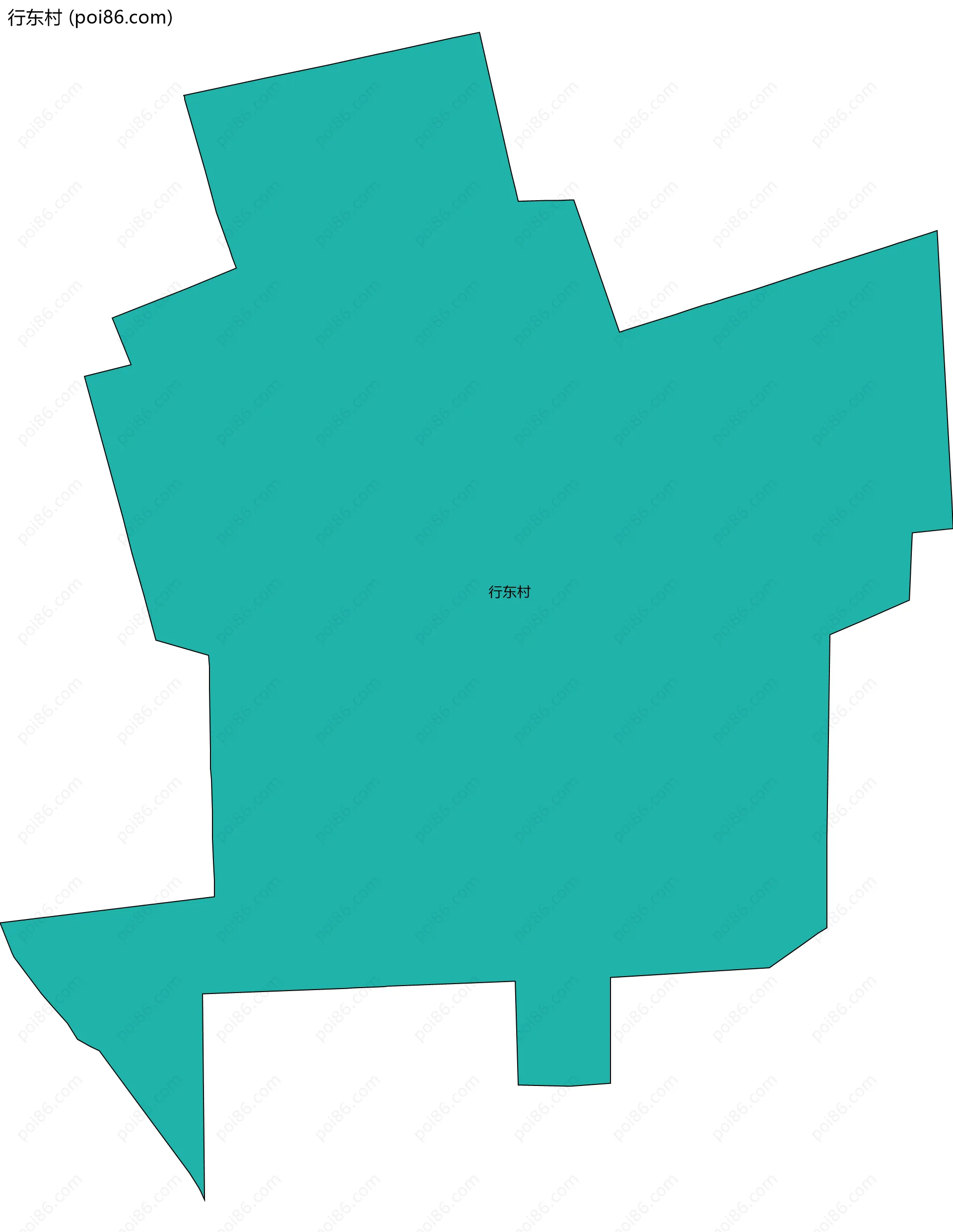 行东村边界地图