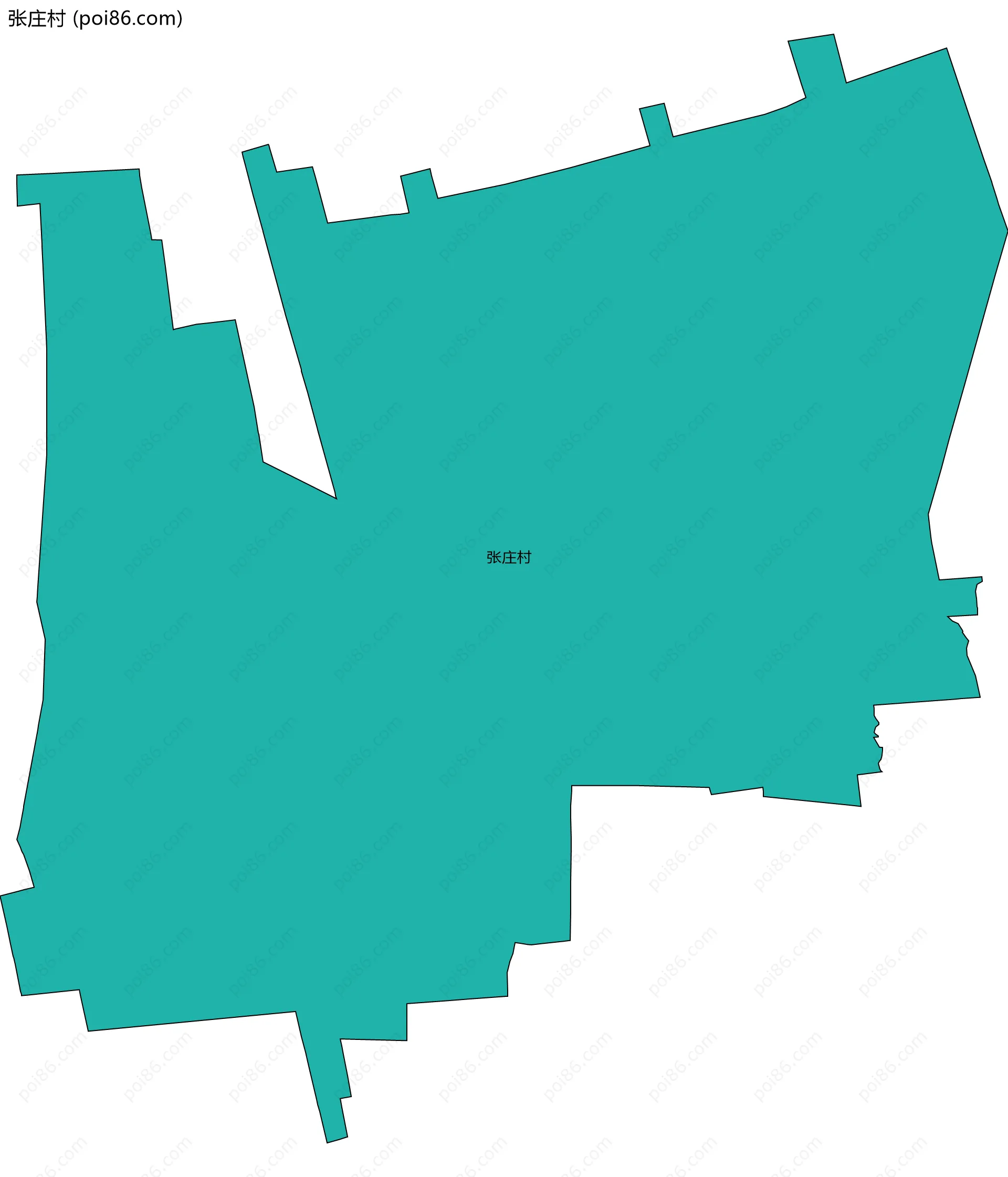 张庄村边界地图