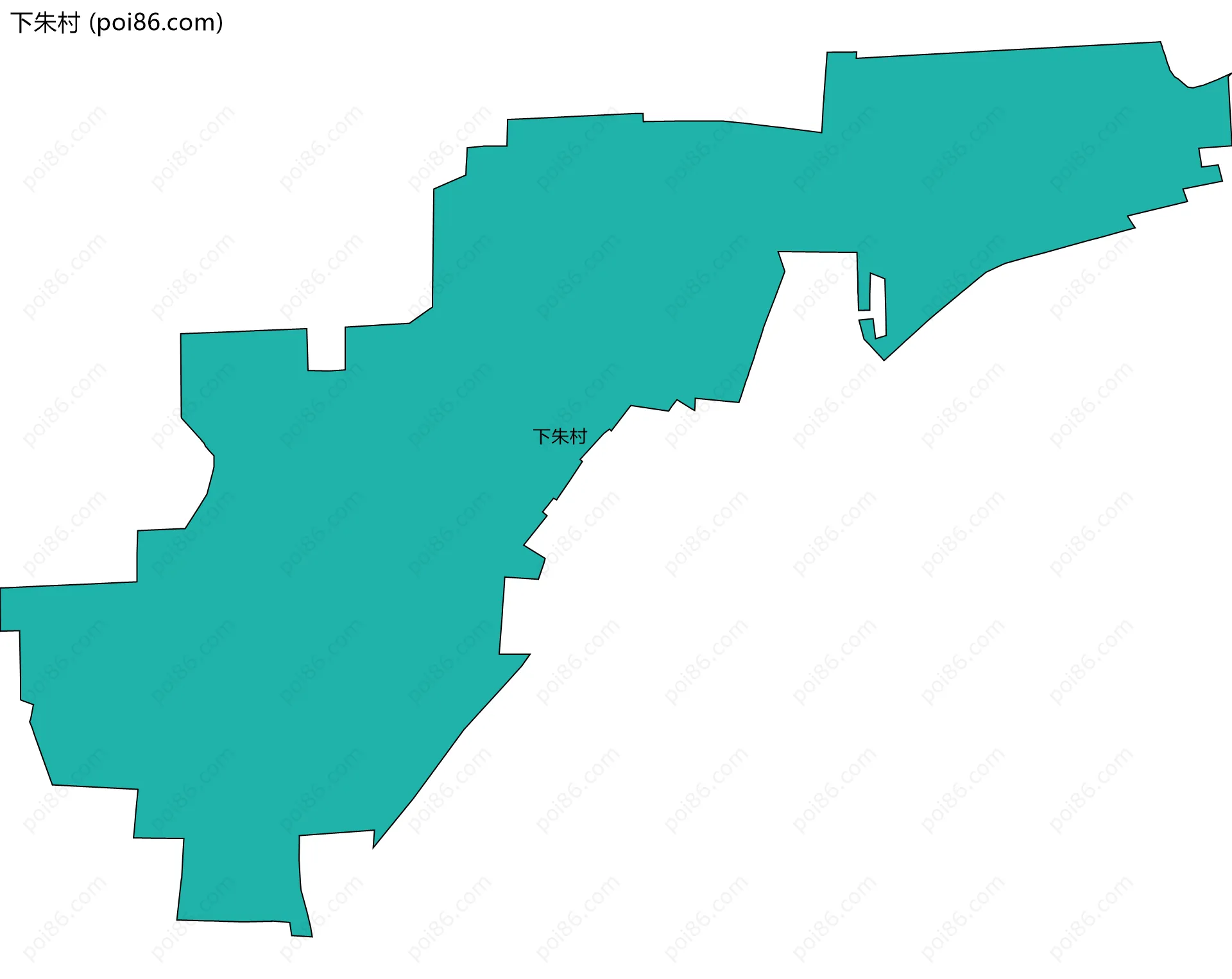 下朱村边界地图