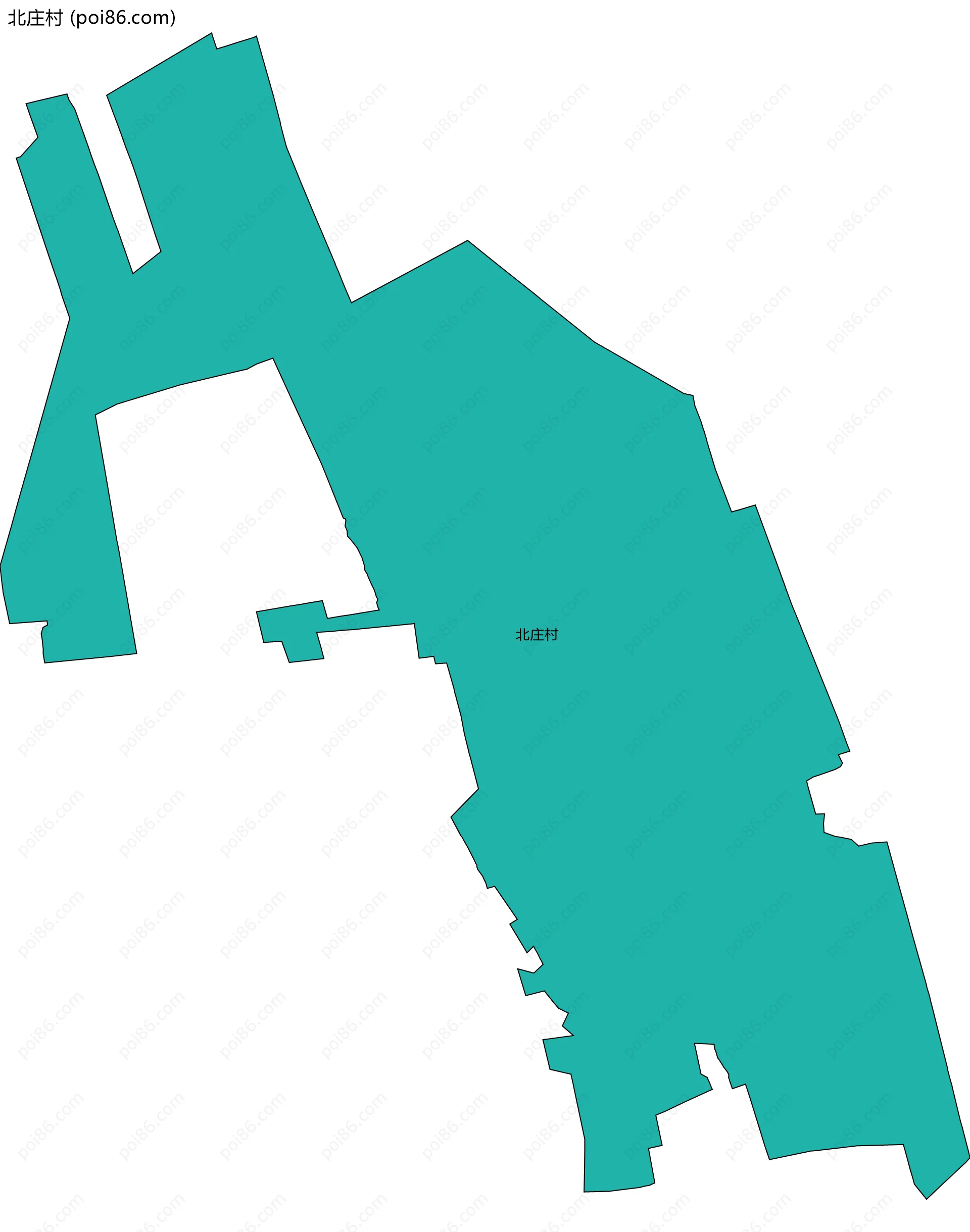 北庄村边界地图