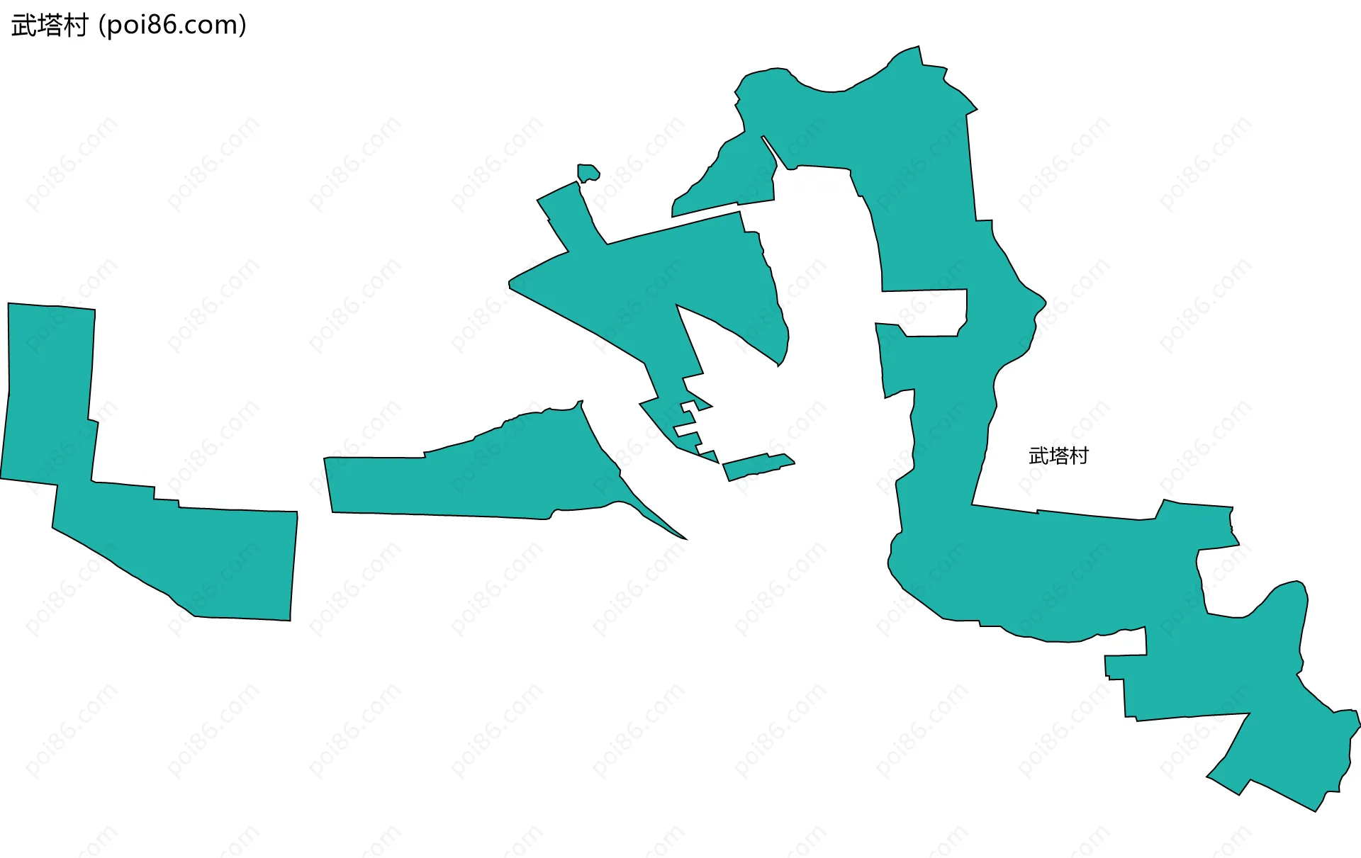 武塔村边界地图