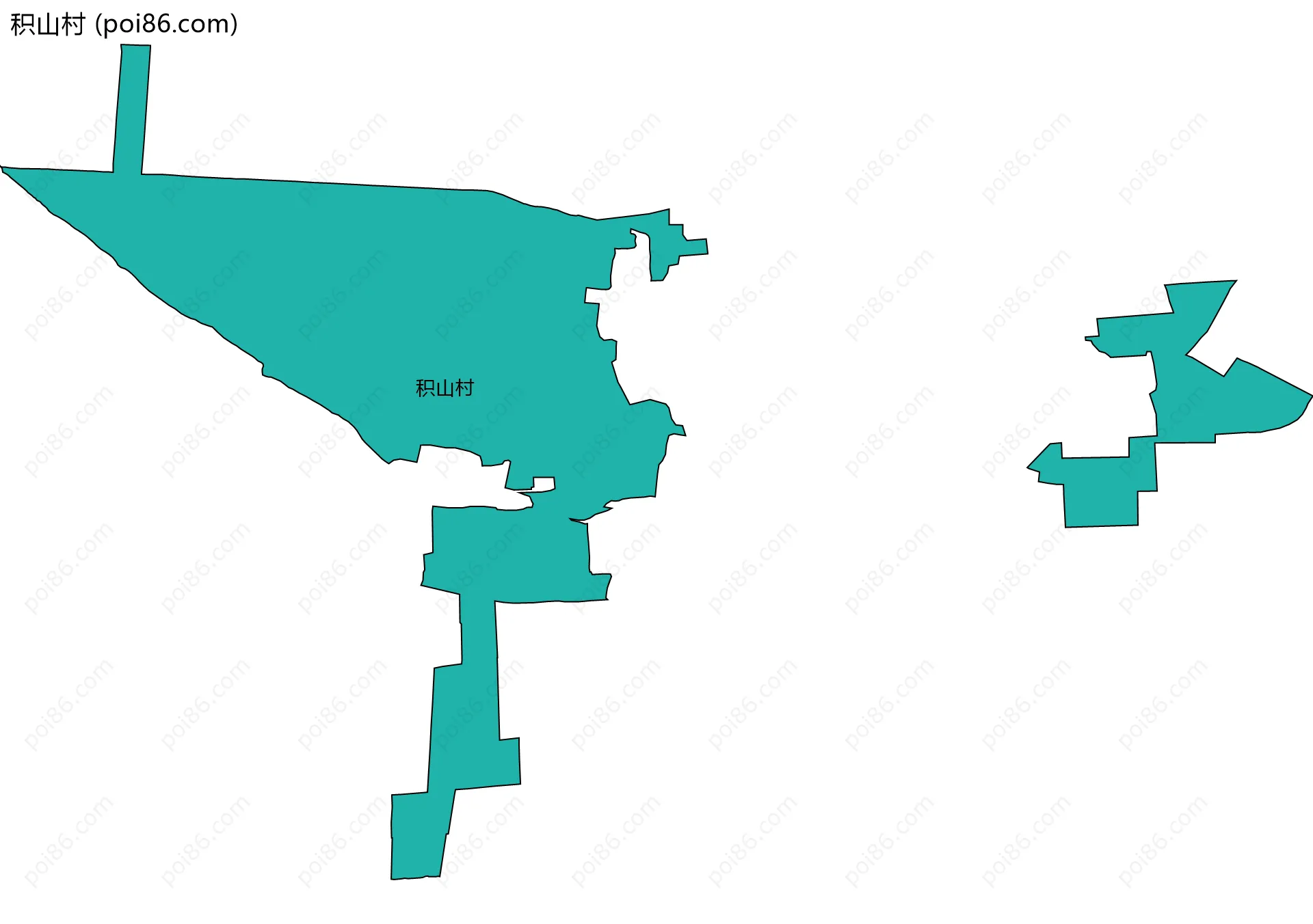 积山村边界地图